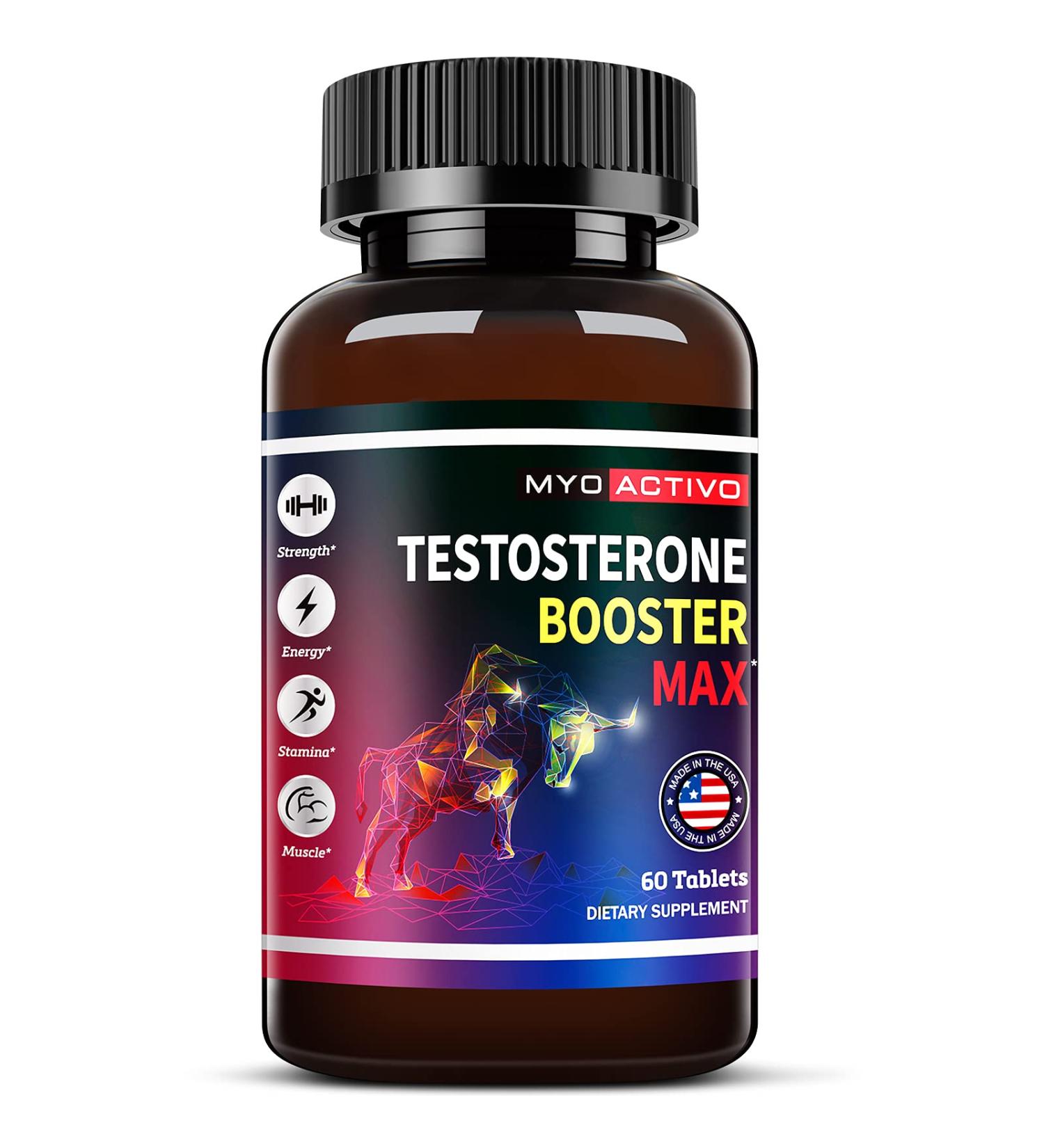 Testosterone Booster for Men  Natural Muscle Builder  Workout Supplement-60 Caplets - Buy Online on GoSupps.com