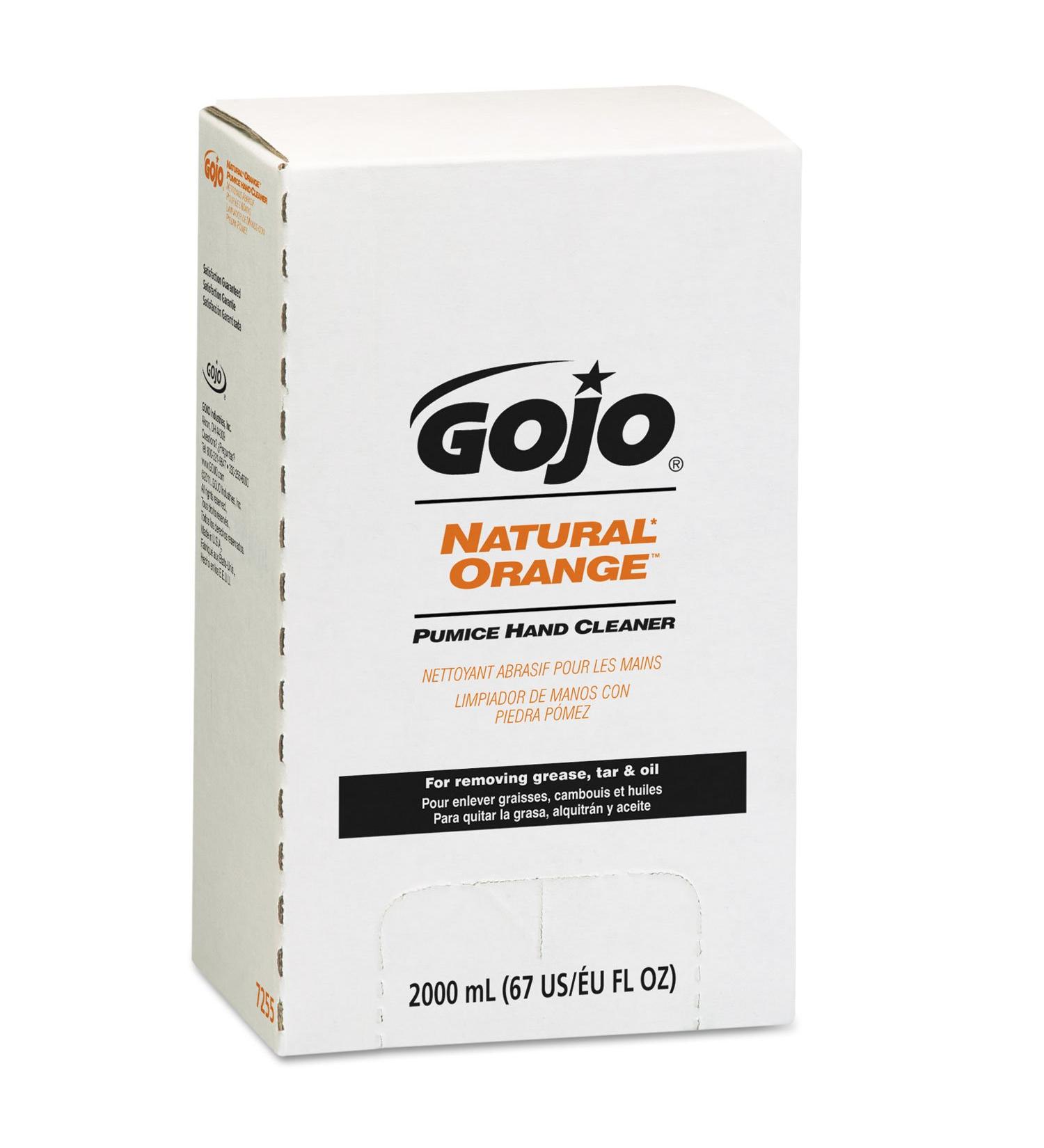 GOJO 7255-04 Natural Orange Pumice Hand Cleaner 2000 mL (Case of 4) - Buy Online on GoSupps.com