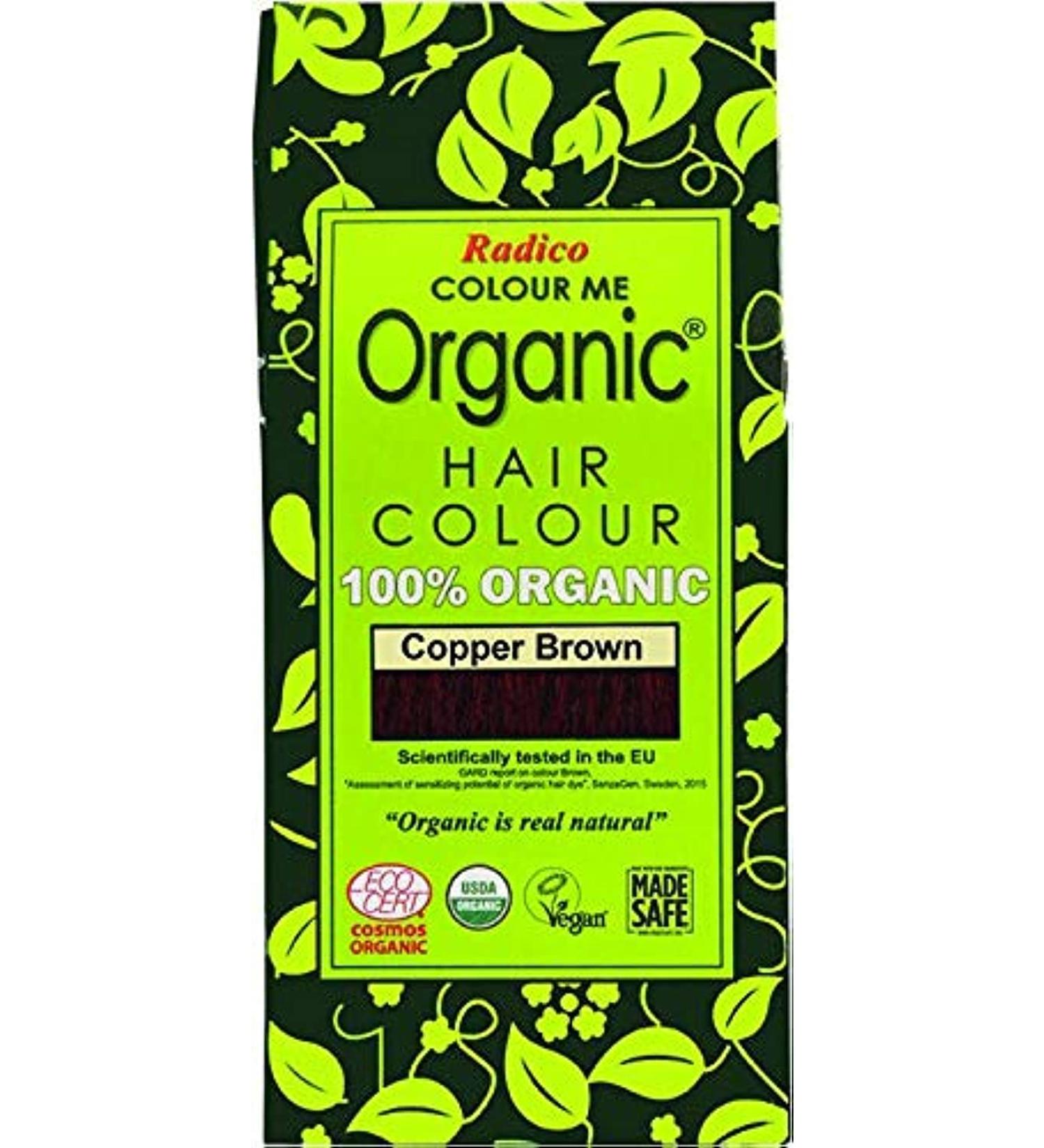 Radico Colour Me Organic Plant Hair Colour - Copper Brown | Vegan & Natural Hair Dye - Buy Online on GoSupps.com