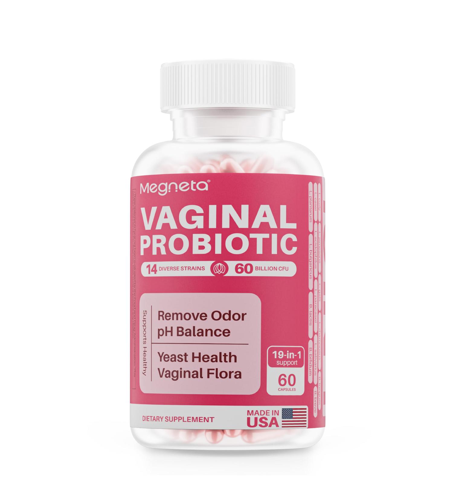 Vaginal Probiotics with Prebiotics Cranberry, 60 Billion CFU 14 Strains Probiotics for Women with Prebiotic & D-Mannose, Womens Probiotic for Vaginal Flora, Odor Control, pH Balance - 60 Capsules - Buy Online on GoSupps.com