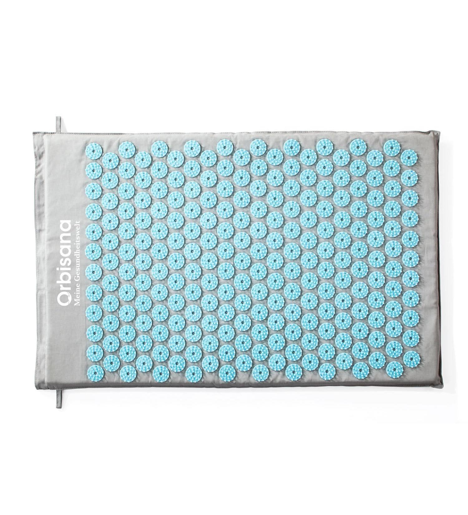 Acupressure Mat for Relaxation & Stress Relief - 68x42x2 cm - Portable with Carrying Bag - Grey Background - Buy Online on GoSupps.com