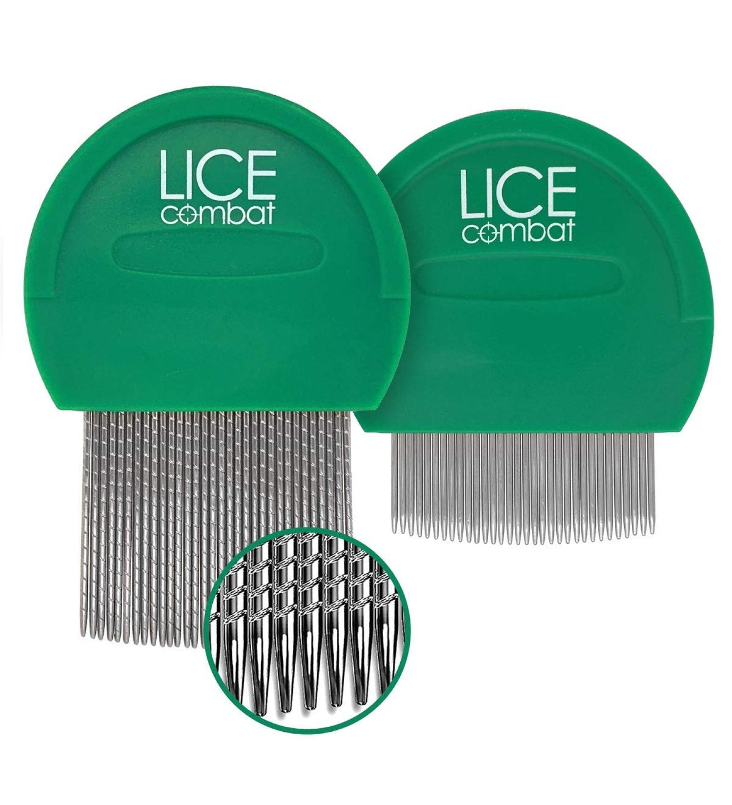 NatulabUSA Lice Comb | Professional Metal 2 Pack Kit for Long & Short Hair | Efficient Lice and Nit Removal - Buy Online on GoSupps.com