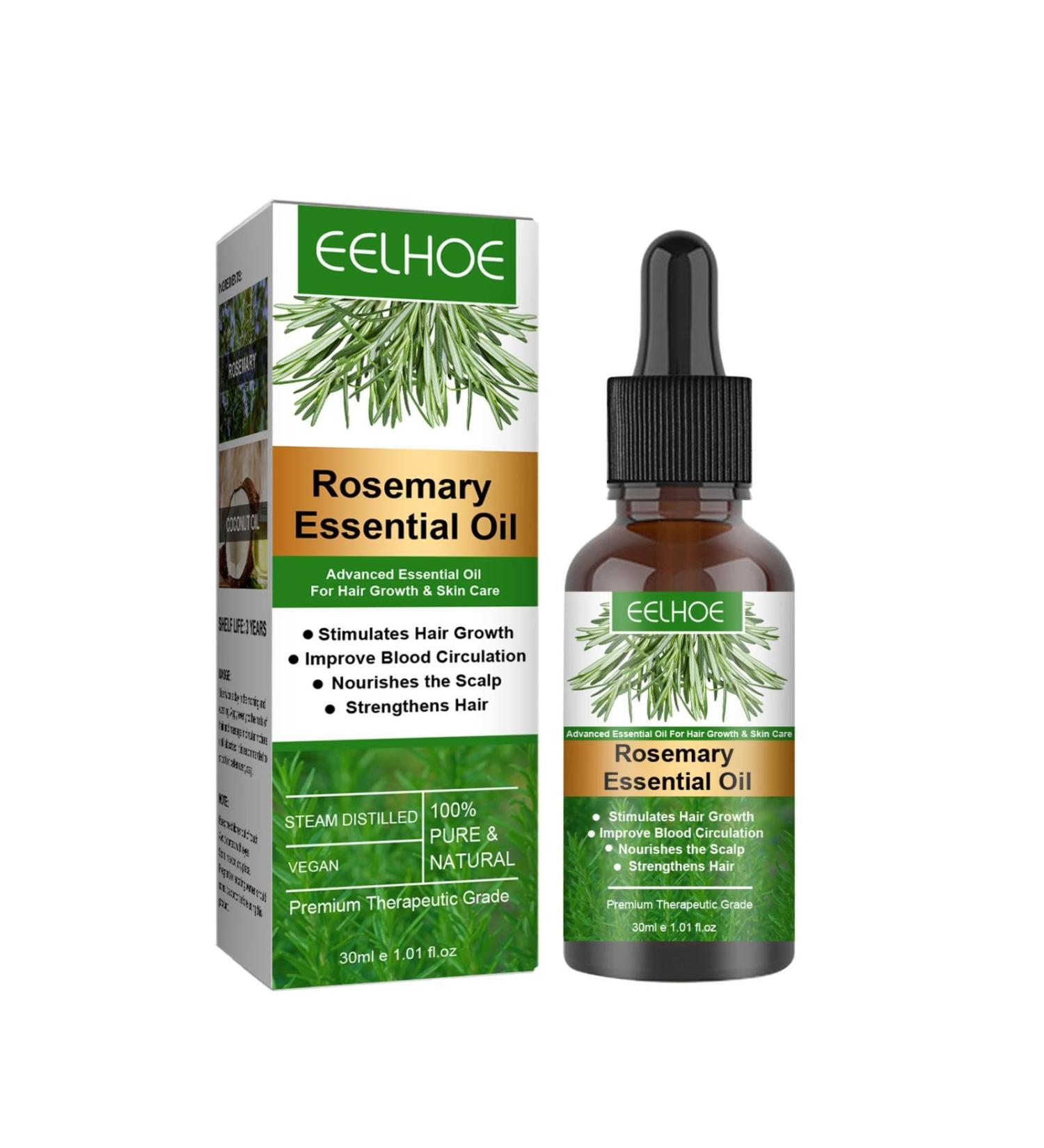100% Pure Rosemary Oil for Hair Growth & Skin Care | Stimulate Hair Growth & Nourish Scalp | Essential Oil for Eyebrows & Eyelashes (1PC) - Buy Online on GoSupps.com