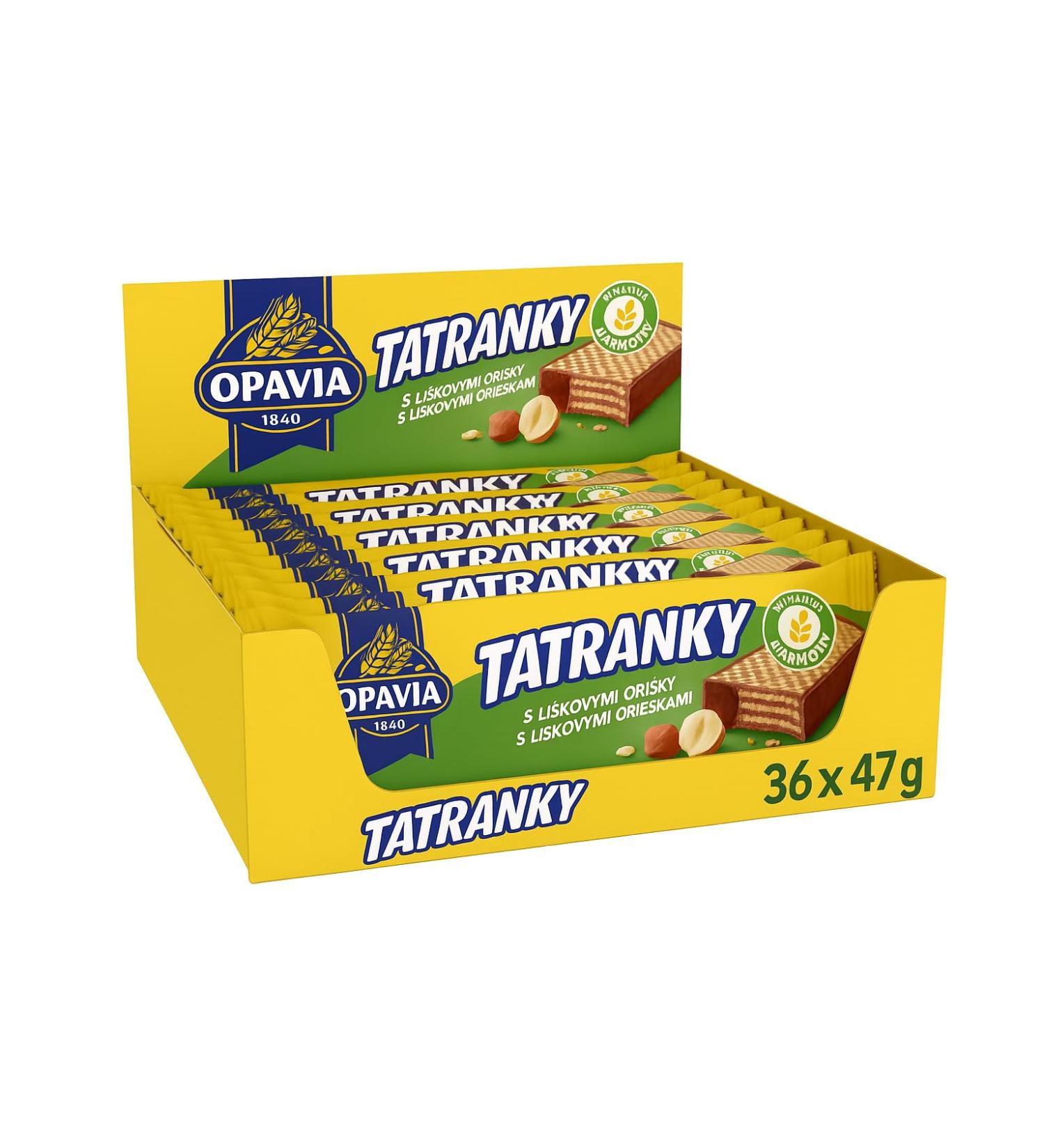  Kolonada OPAVIA Tatranky Hazelnut Biscuits 36 x 47 g - Buy Online on GoSupps.com