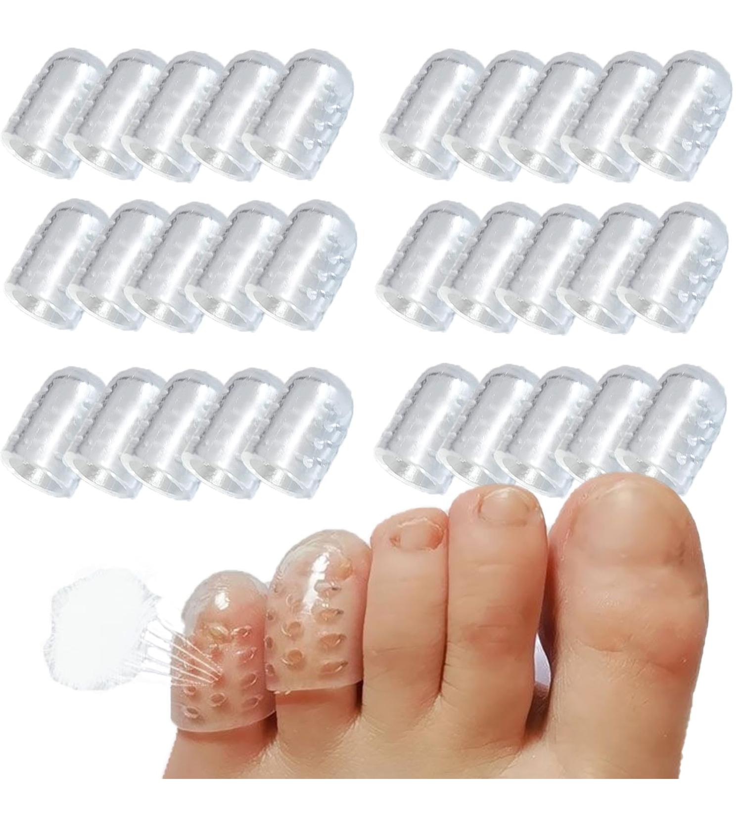Silicone Toe Protectors - 30 Pcs Anti-Friction Gel Covers for Corns, Blisters & Ingrown Toenails - Buy Online on GoSupps.com