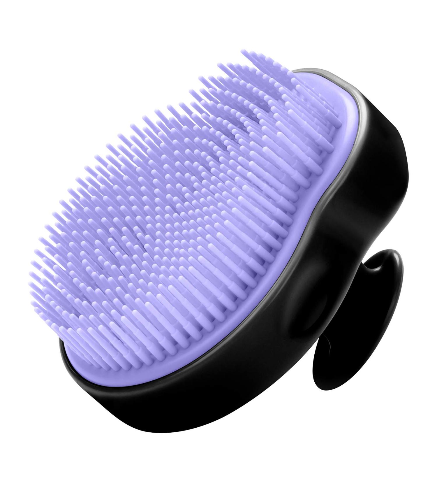 HEETA Silicone Body Brush for Wet and Dry Brushing - Gentle Massage for Softer, Glowing Skin - Bath and Body Brush in Black with Purple - Buy Online on GoSupps.com