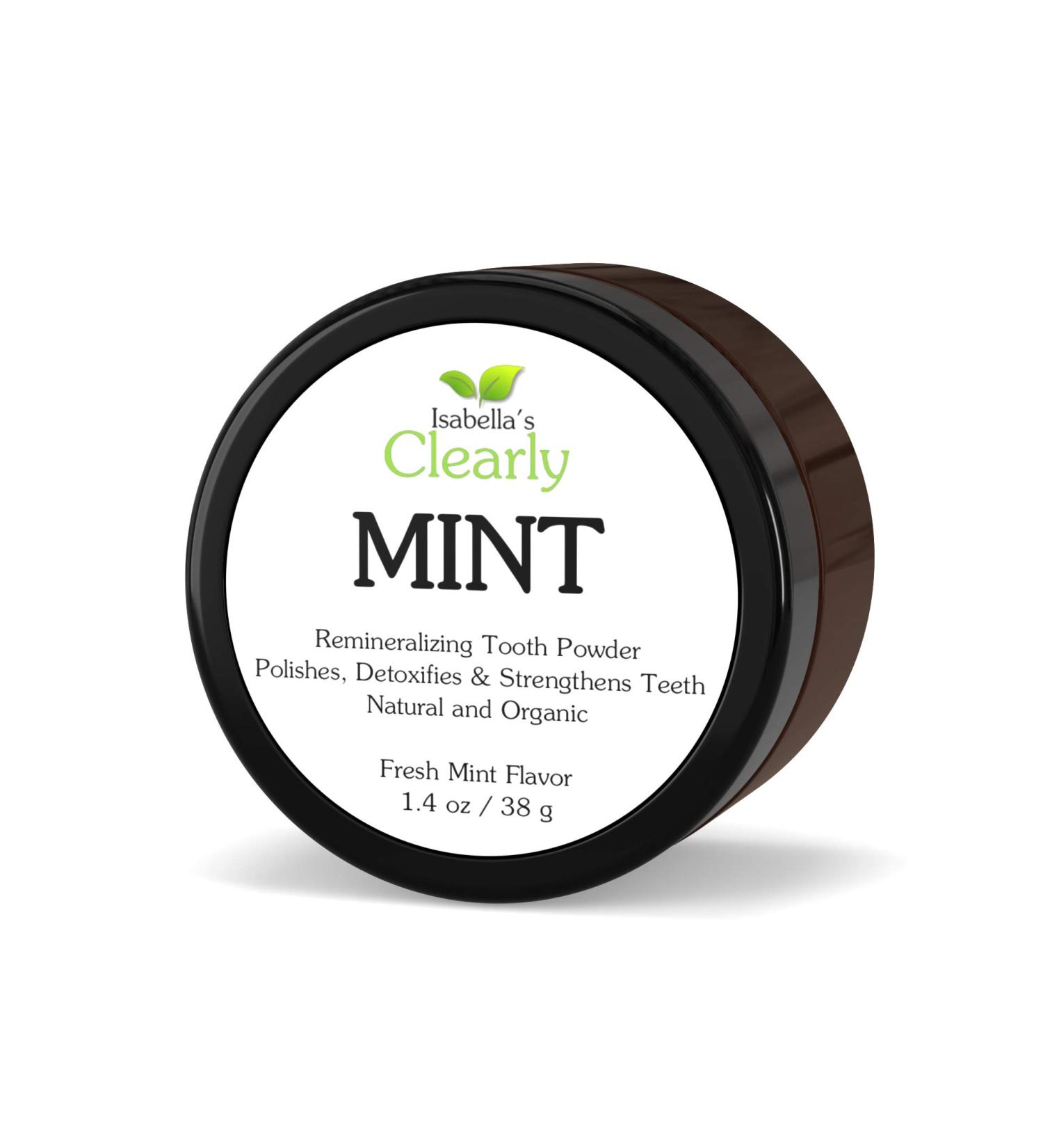 Isabella s Clearly Mint Tooth Powder - Natural Remineralizing Fluoride-Free Anti-Cavity & Whitening for Healthy Teeth & Gums - 40g Pack for Adults & Kids - Buy Online on GoSupps.com