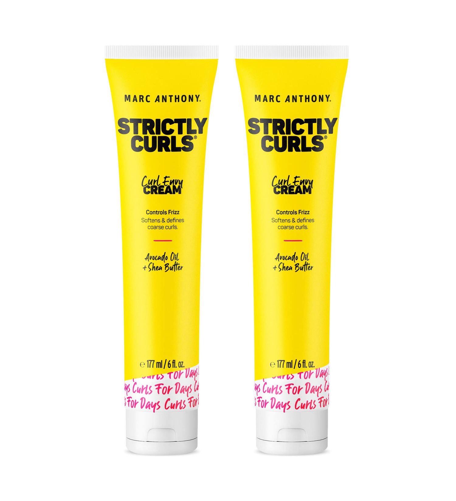 Marc Anthony Strictly Curls Curl Enhancing Cream - Softens & Defines Coarse Curls - Shea Butter, Vitamin E, Avocado Oil - Sulfate-Free Anti-Frizz Styling - 2 Count - Buy Online on GoSupps.com