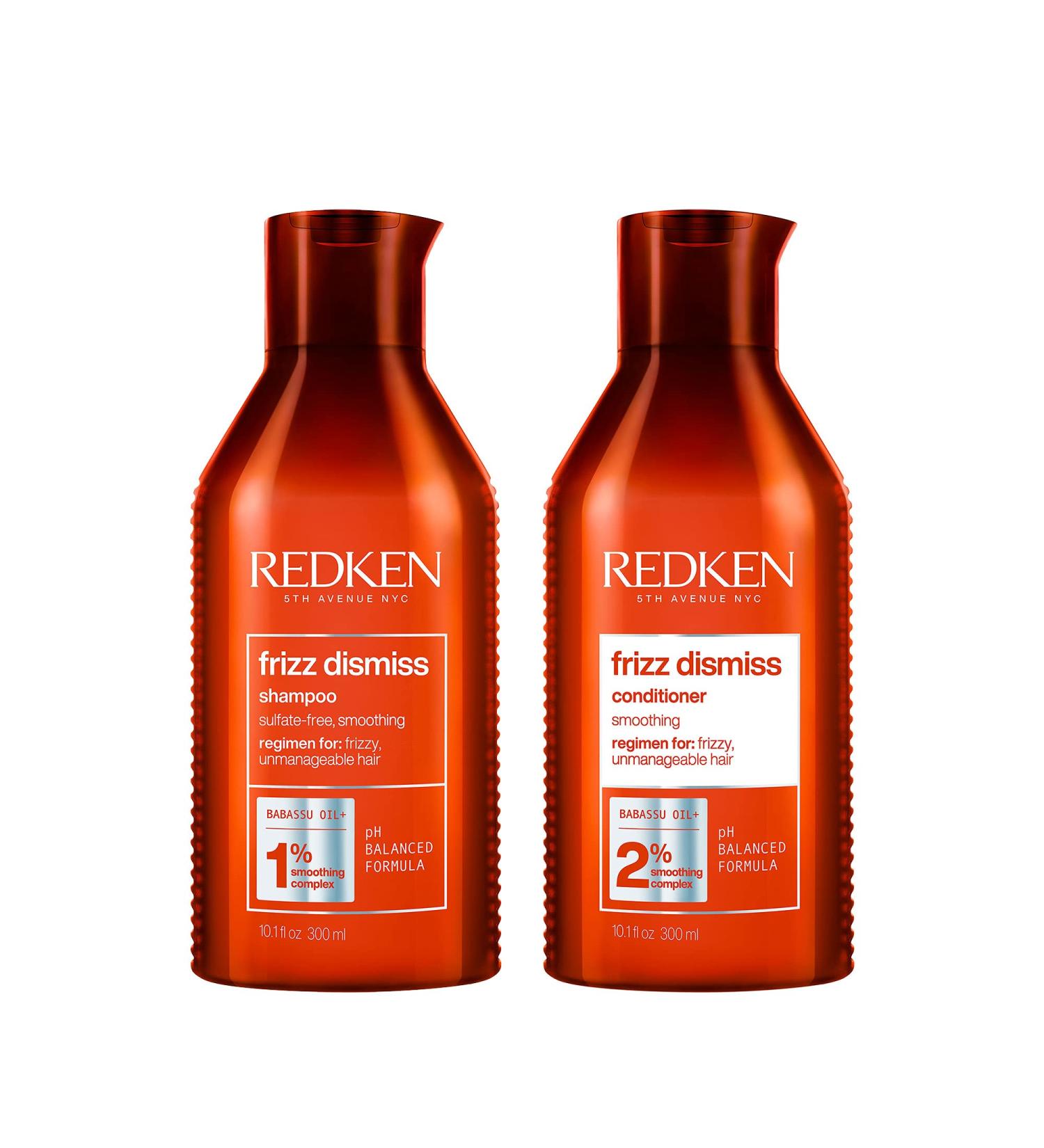 REDKEN Frizz Dismiss Shampoo & Conditioner Set for Frizzy Hair - Smooth & Manage Frizz - Sulfate Free - 10.1 Fl. Oz (Pack of 2) - Buy Online on GoSupps.com