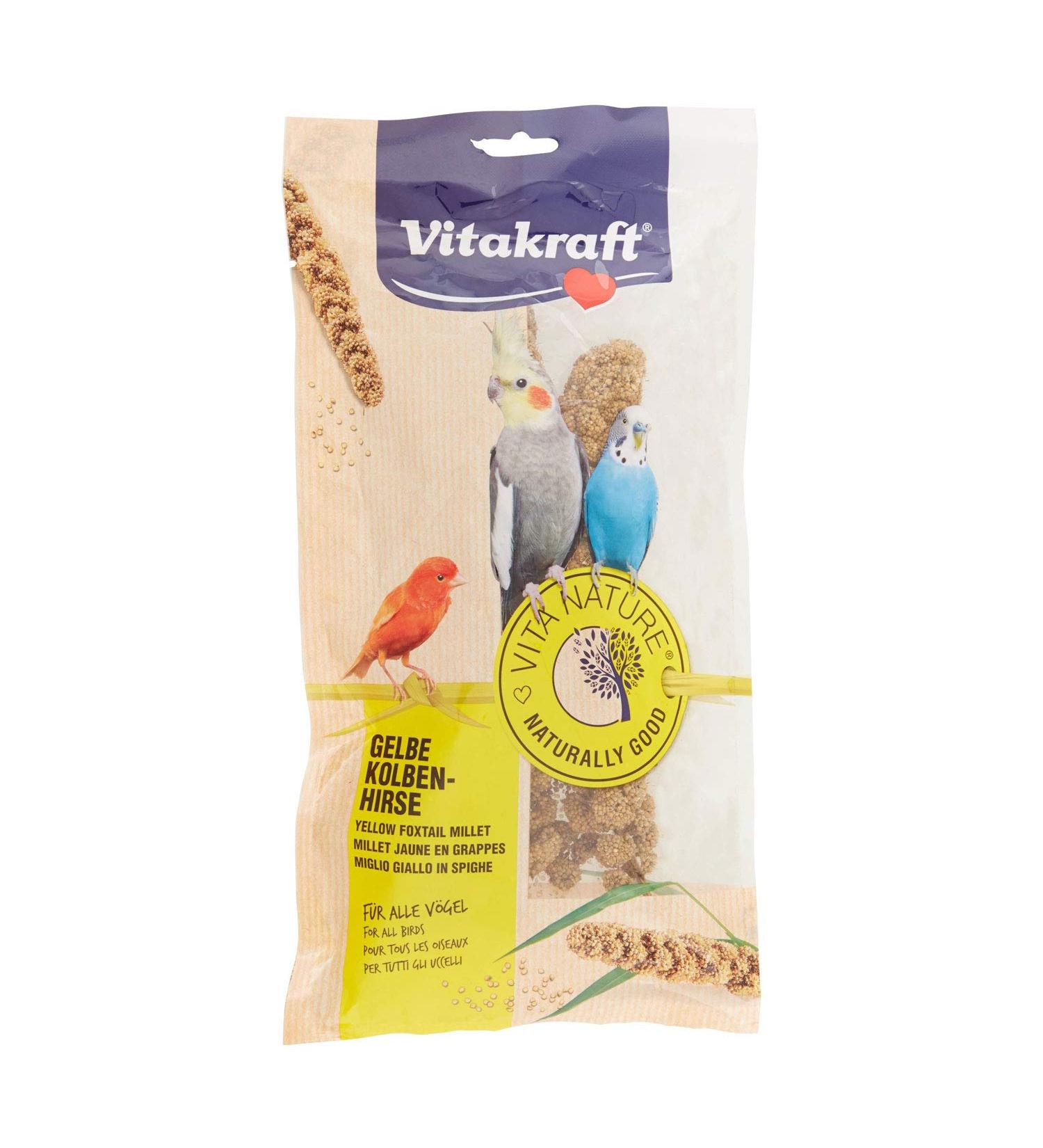 Vita Power Vita Nature Yellow Piston Deer Millet for All Birds - Sugar-Free Bird Snack (300g) - Healthy Species-Appropriate Treats - Buy Online on GoSupps.com