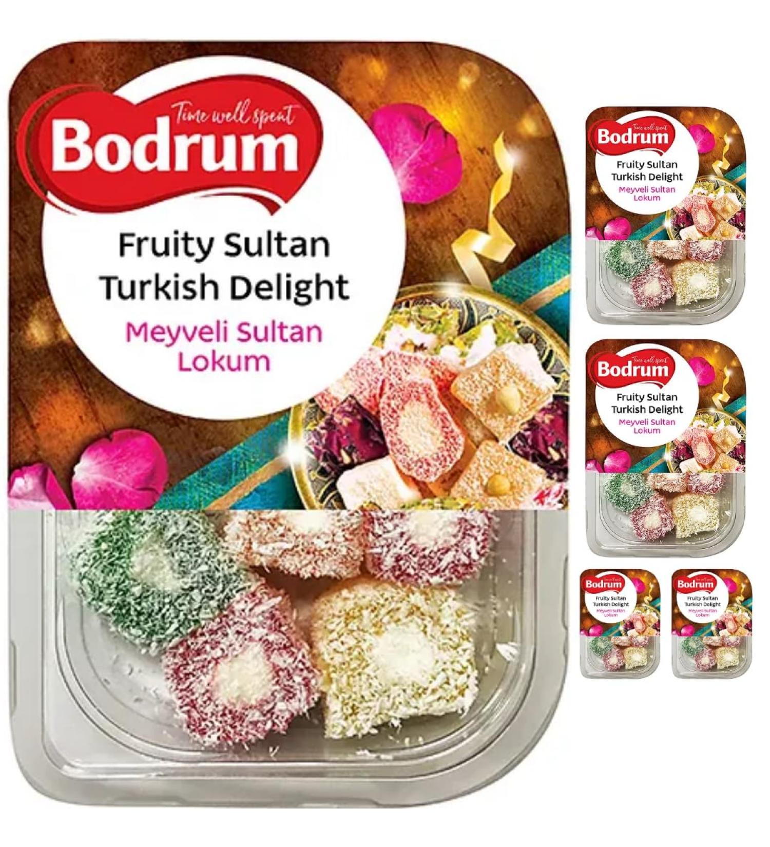 Bodrum Fruity Sultan Turkish Delight 200 gram x 5 Pieces - Buy Online on GoSupps.com