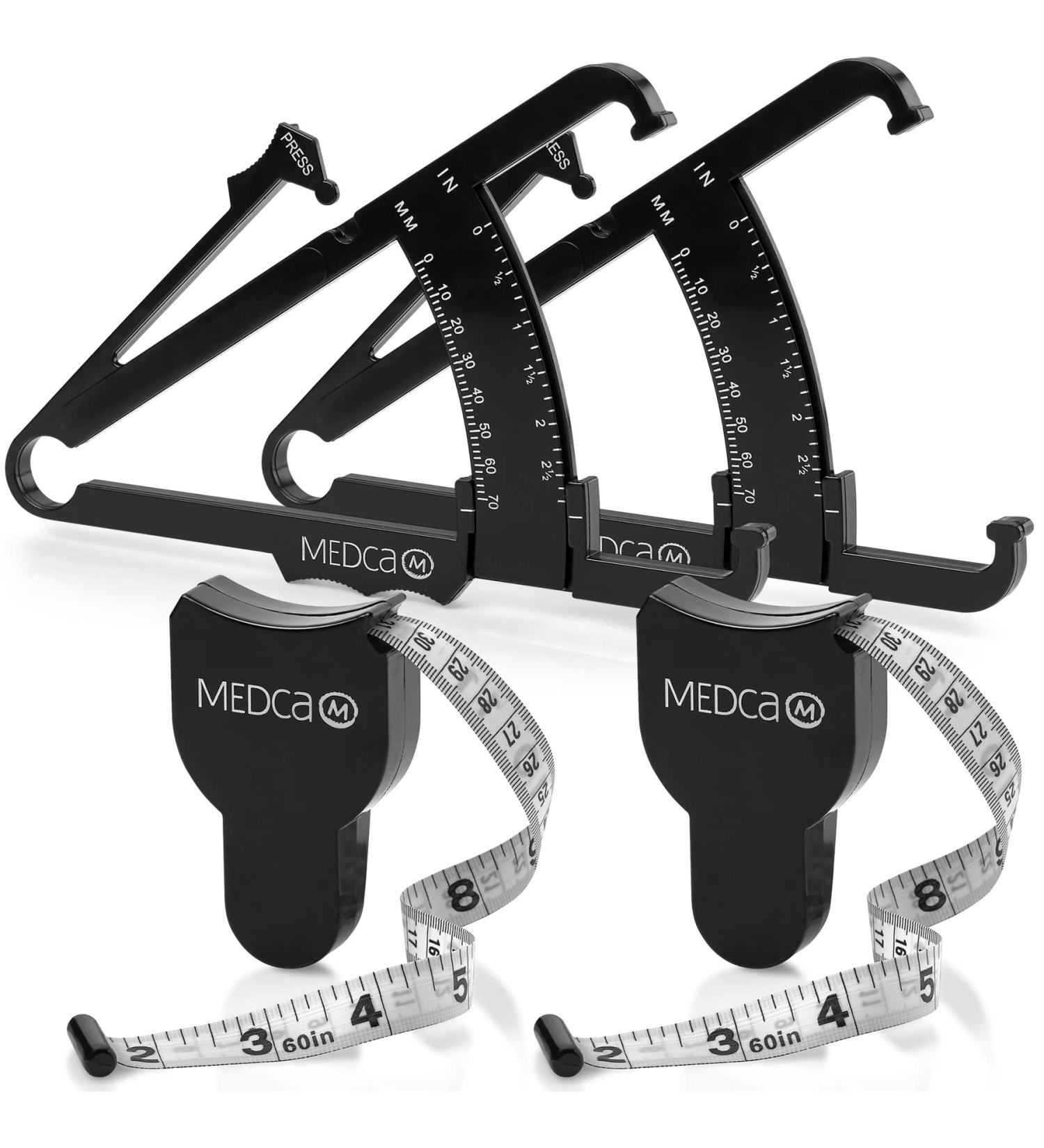 Medca Body Tape Measuring Device & Ski Fold Measuring Slide 2-Piece Skin Fold Analyzer & BMI Tool Set - Buy Online on GoSupps.com