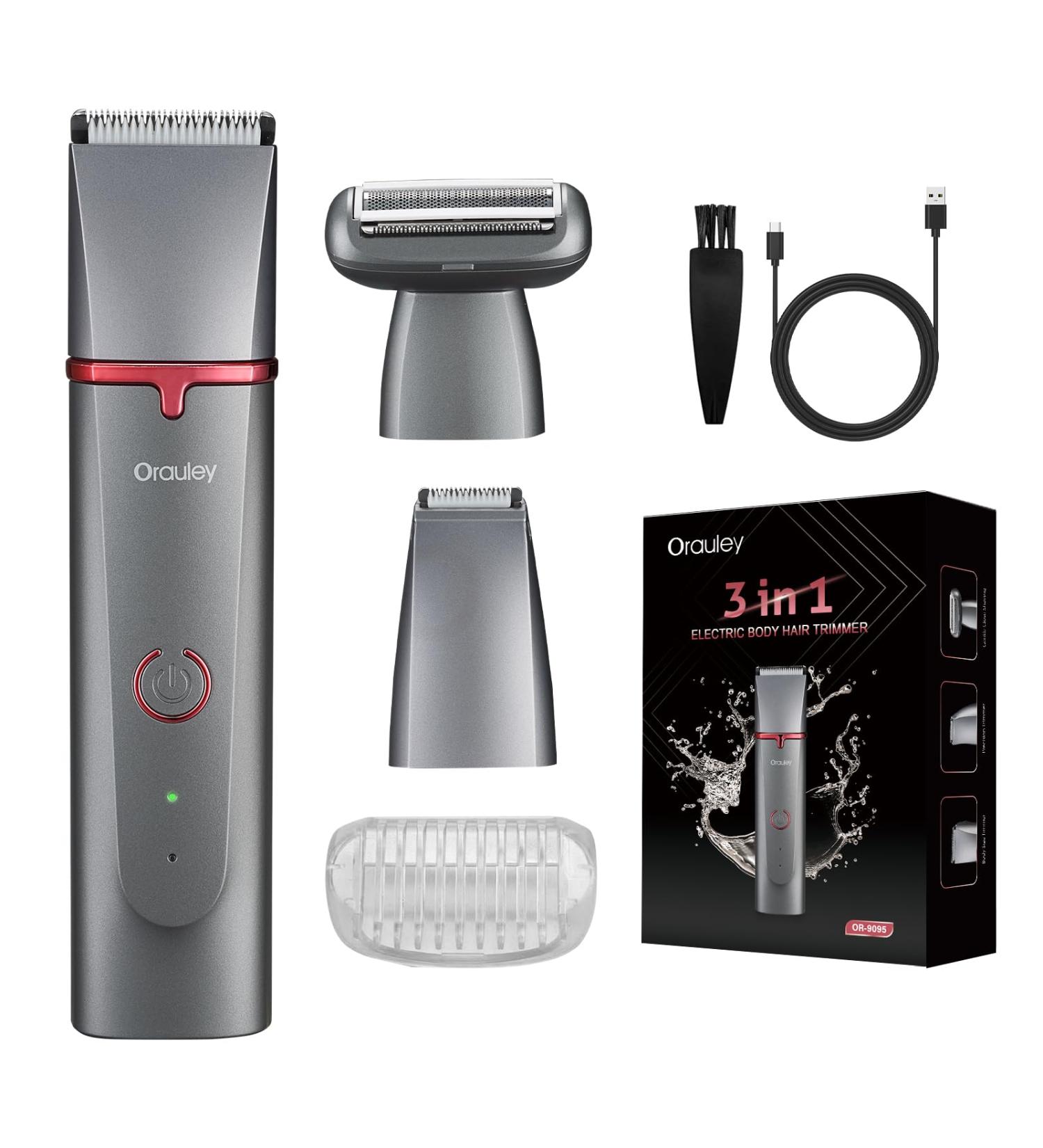Buy 3-in-1 Electric Razors for Women - Painless Pubic Hair Trimmer Rechargeable Groomer Kit with IPX7 Waterproof Design - Perfect Bikini Trimmer with 3 Heads - Buy Online on GoSupps.com