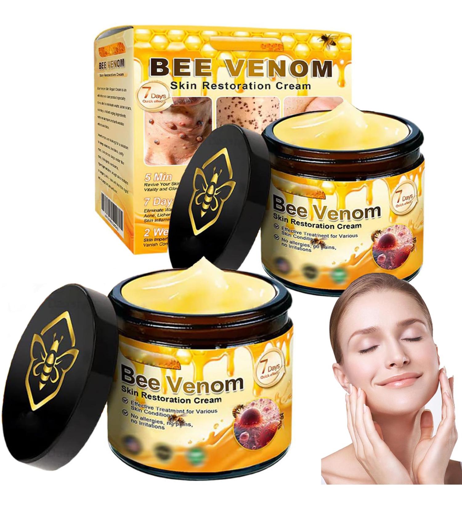 2PCS Bee Venom Skin Restoration Cream Bee Venom Skin Treatment Cream Effectively Reducing Blemishes & Comprehensive Moisturizer for All skin Types - Buy Online on GoSupps.com