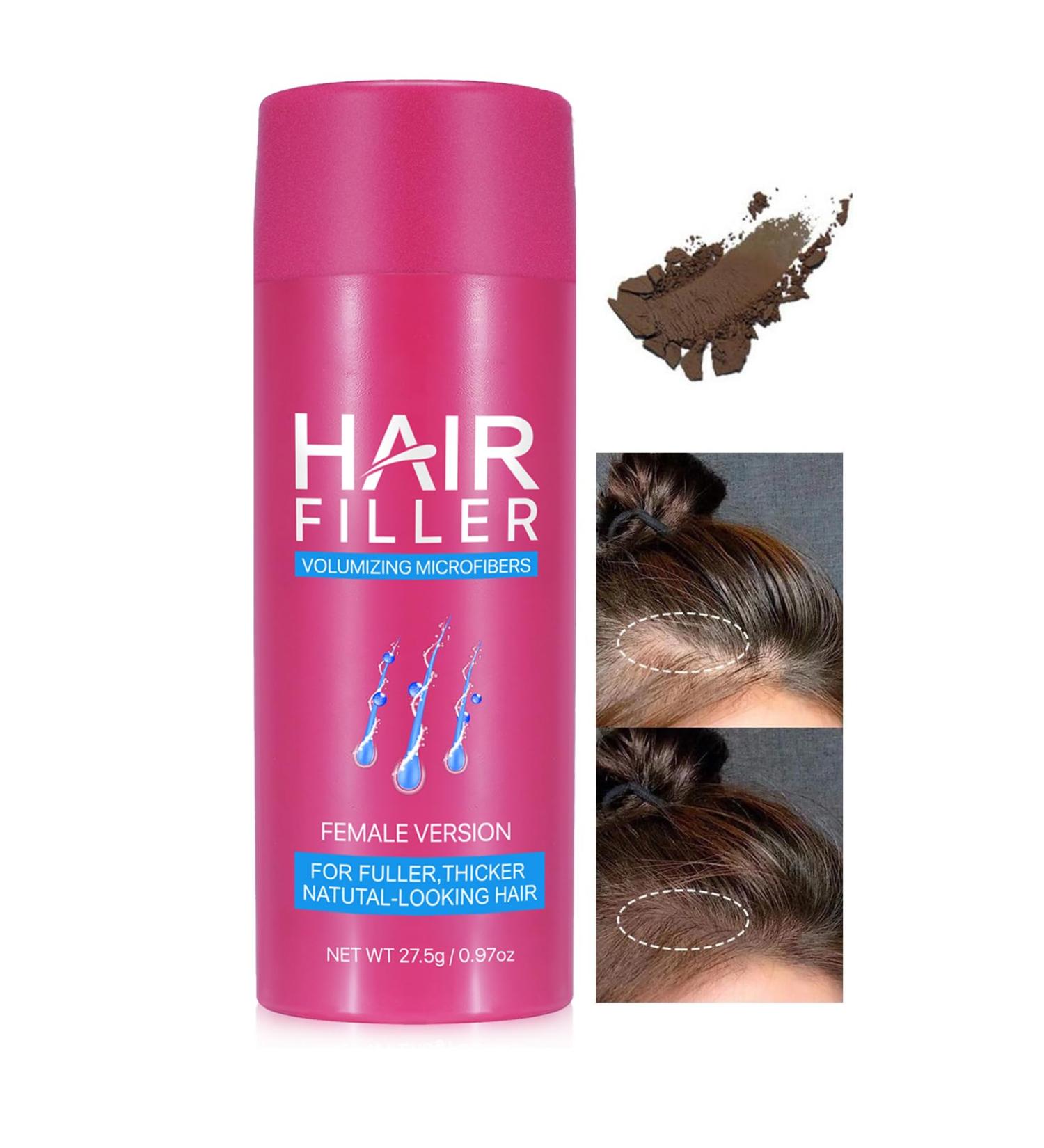 Hair Fibers for Thinning Hair & Bald Spots (Dark Brown) | Hair Loss Concealer Powder for Men & Women | Makes Thin Hair Look Thicker - Buy Online on GoSupps.com