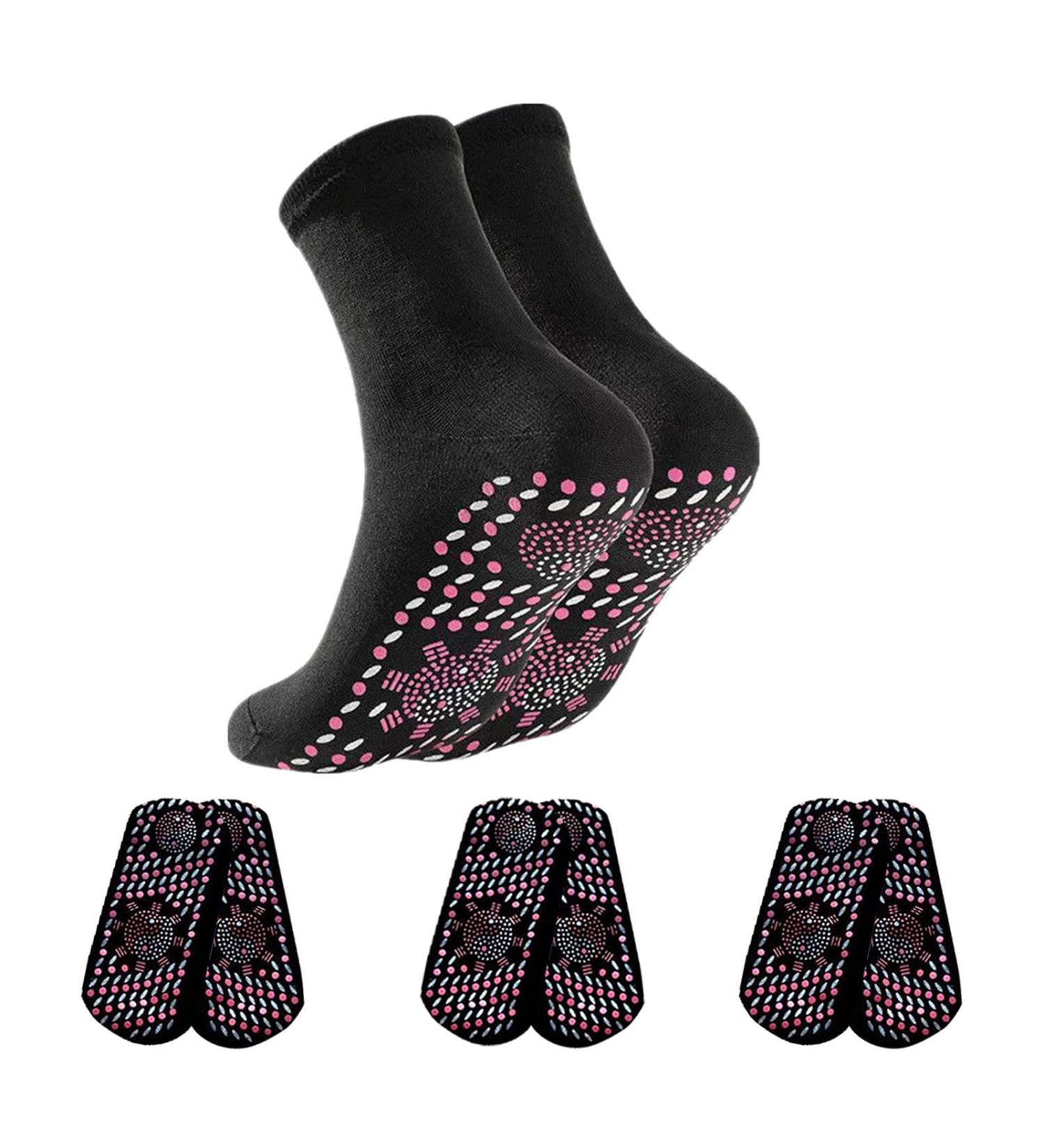 Gecau 4PCS Self-Heating Winter Socks for Camping, Fishing, Riding - Unisex Multicolor - 5.9*2.7Inch - Buy Online on GoSupps.com