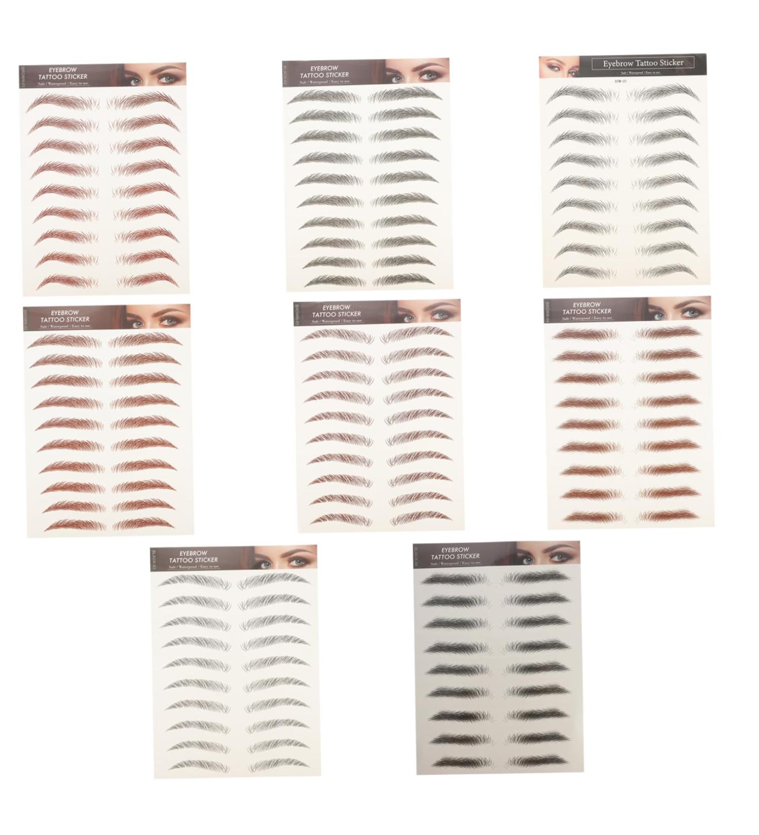 VINTORKY 8pcs Imitation Eco Eyebrow Sticker Eyebrow Grooming Shaping Kit Fake Stickers Transfer Stickers - Buy Online on GoSupps.com