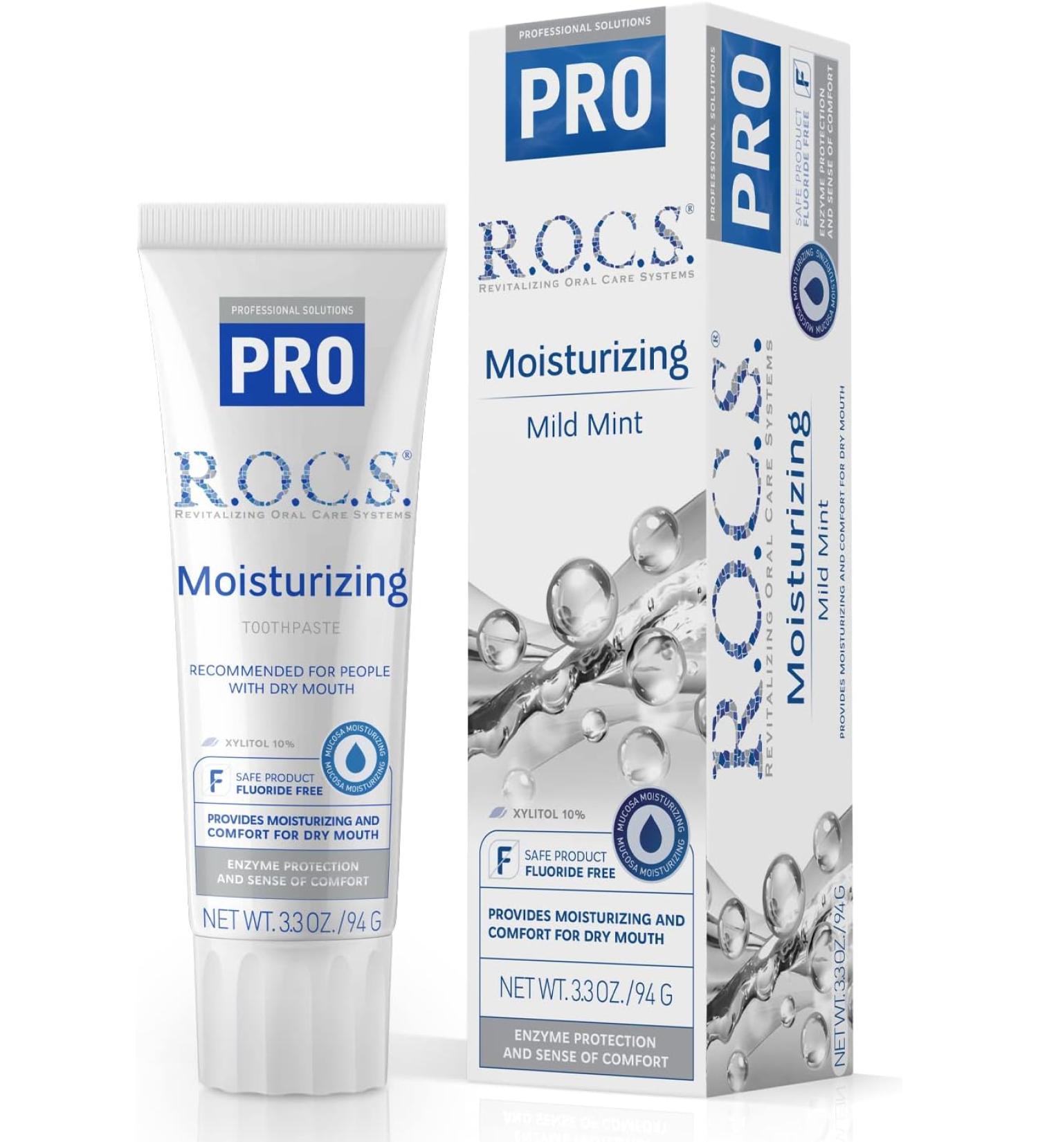 R.O.C.S. PRO Non-Fluoride Toothpaste for White Teeth & Healthy Gums - Moisturizing (Pack of 1) - Buy Online on GoSupps.com