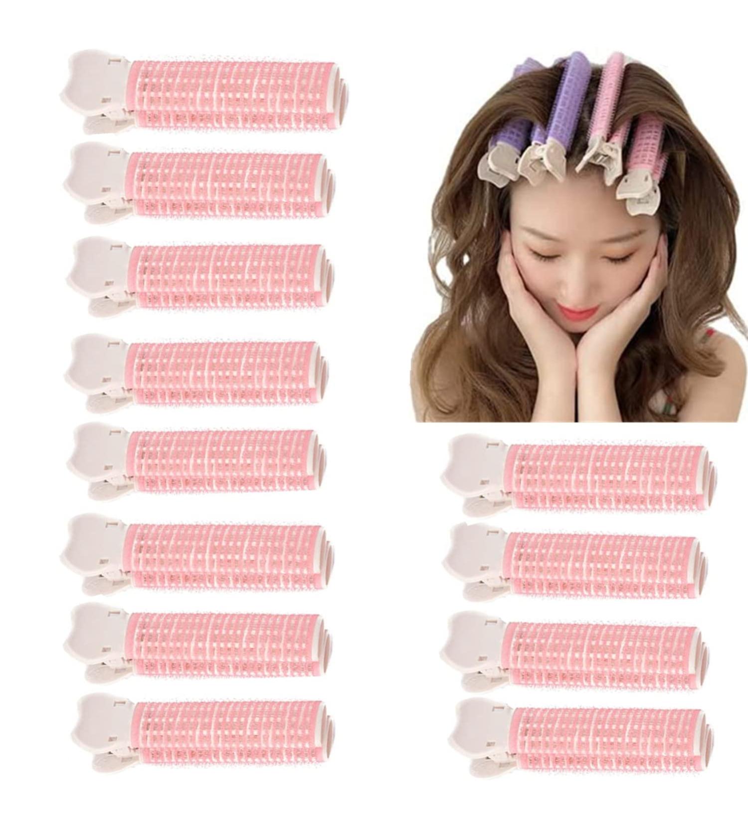 12Pcs Pink Velcro Volumizing Hair Clips for Instant Volume - Women's Root Volume Roller Clips - Buy Online on GoSupps.com