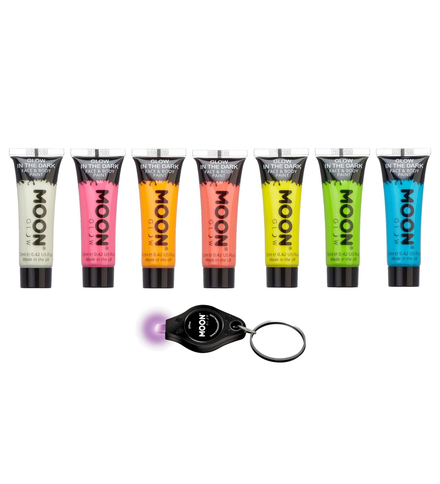 Moon Glow 12 ml - Phosphorescent Bright Facial & Body Color | UV Key Supporters Included | International Shipping - Buy Online on GoSupps.com