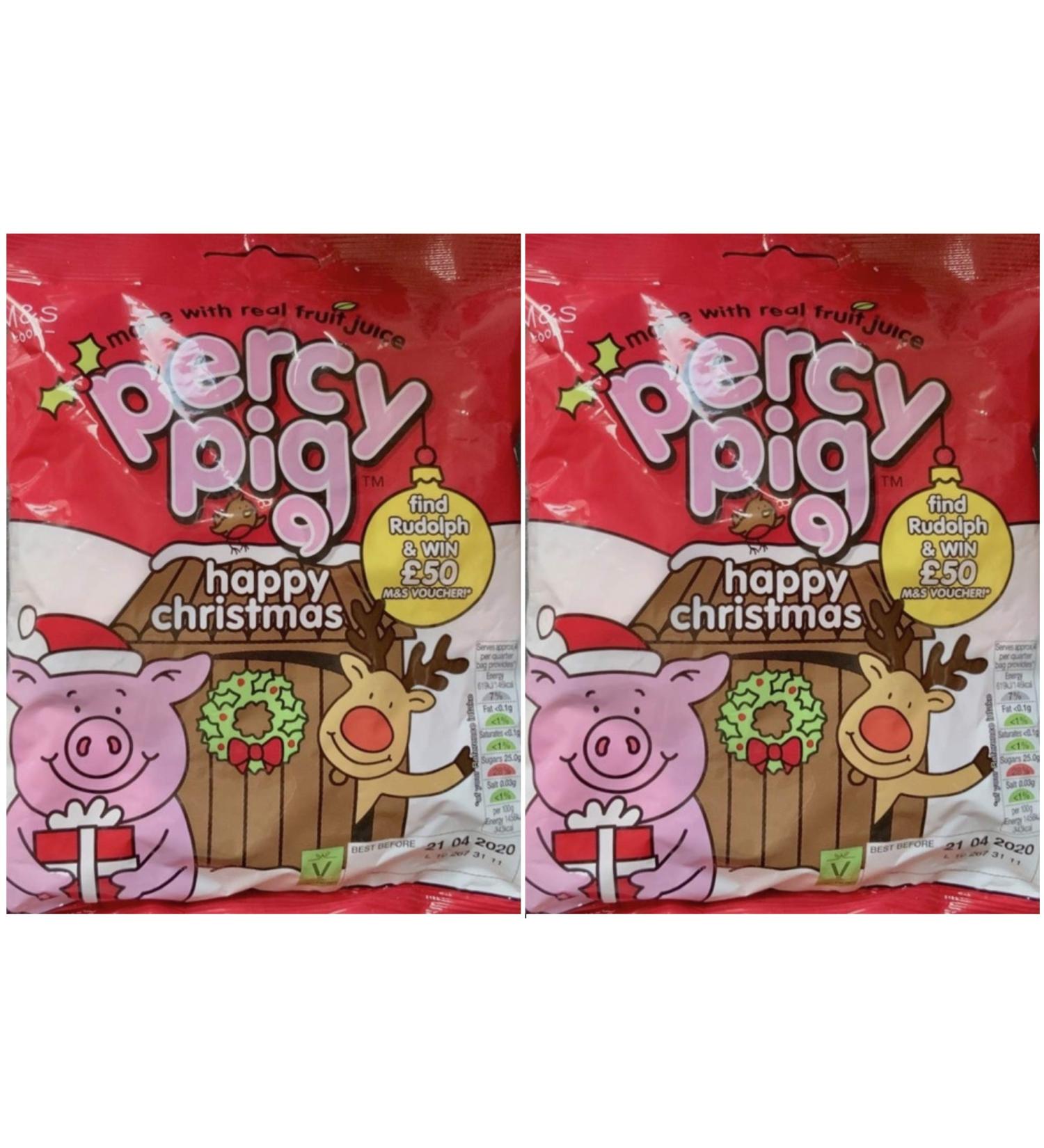 Marks and Spencer Marks & Spencer Percy Pig Happy Christmas 2 x 170g | Vegetarian