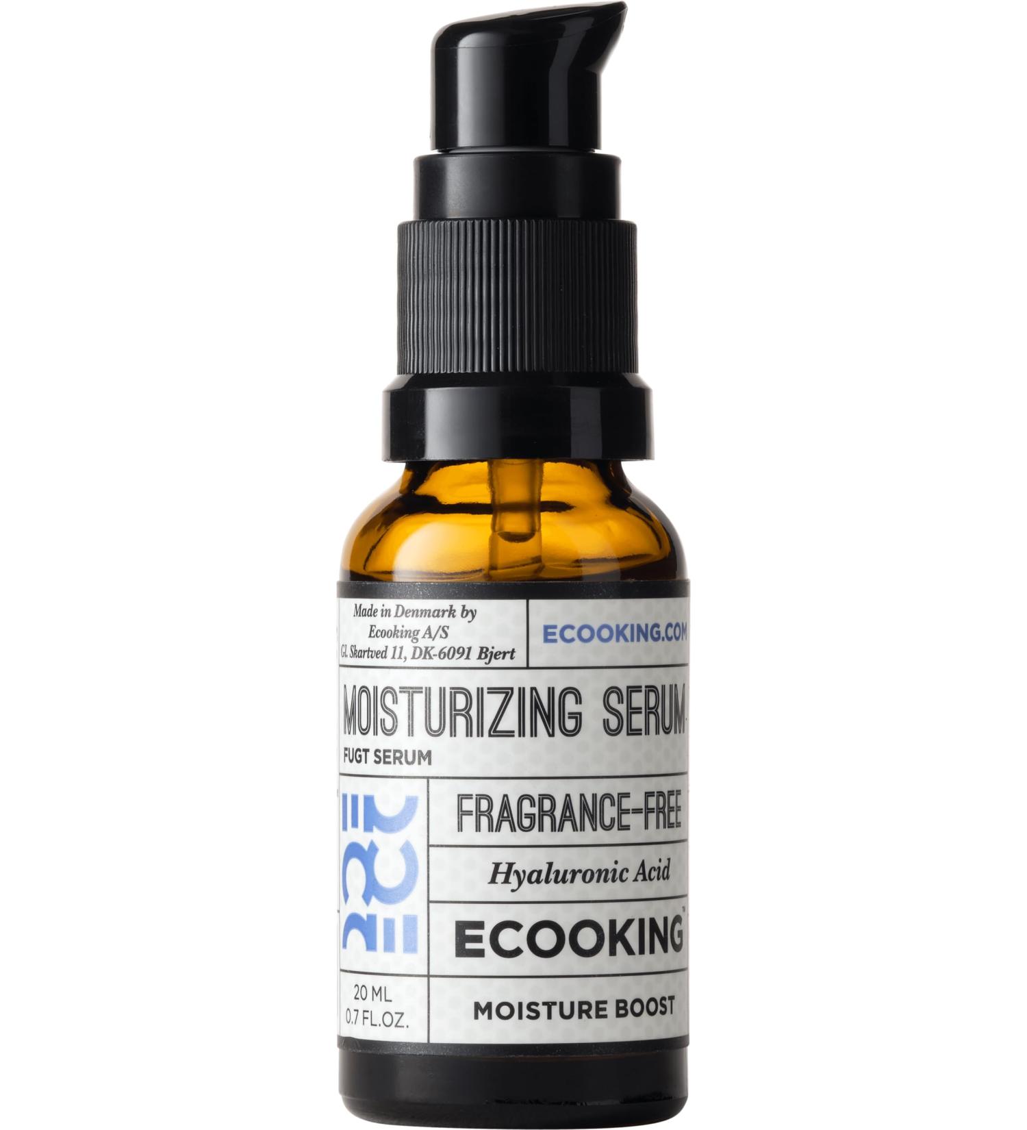 Ecooking Moisturizing Serum 20ml - Hyaluronic Acid & Tripeptides Enriched - Reduces Lines & Wrinkles - Suitable for All Ages and Skin Types - Non-Greasy Formula - Boosts Skin Hydration - Buy Online on GoSupps.com