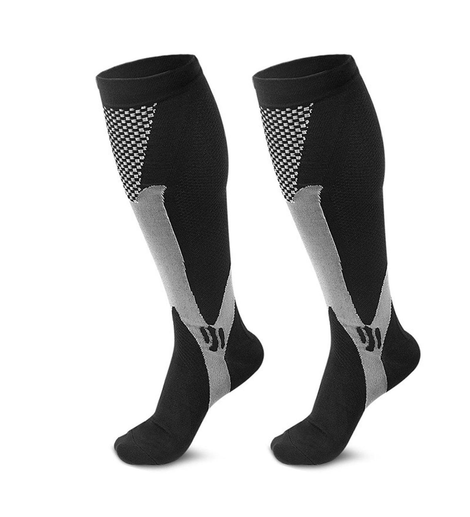 Minasa Compression Stockings for Pain-Free Legs & Feet | Winter Compression Socks for Men & Women | Ideal for Sports Cycling & Fitness - L/XL Black - Buy Online on GoSupps.com