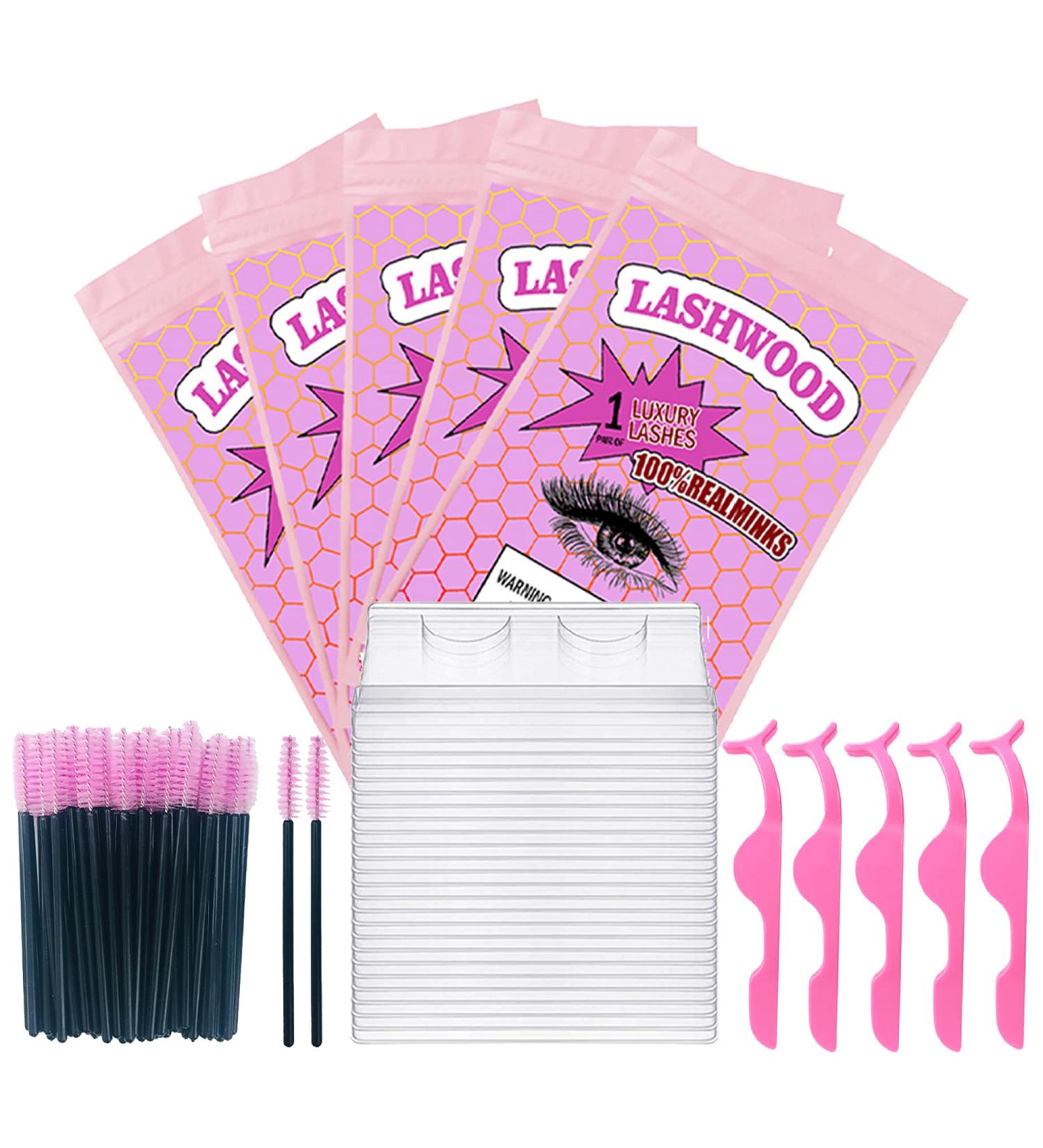 200pcs Wholesale Lash Packaging Set with Bags, Brushes, Applicators, and Trays - Bulk Makeup Eyelashes Bags - Buy Online on GoSupps.com