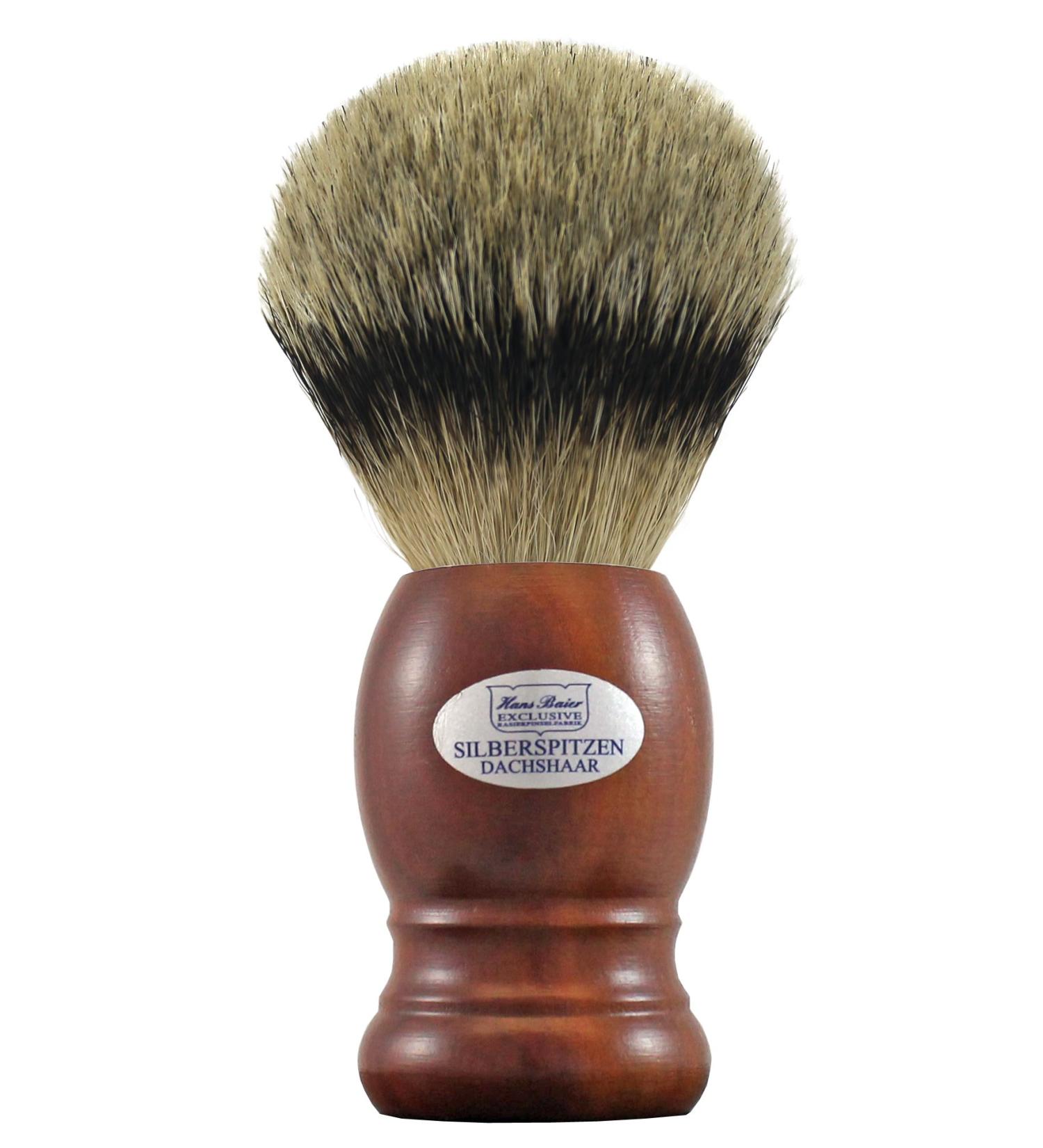 Hans Baier Exclusive Shaving Brush Real Silvertip Badger Hair