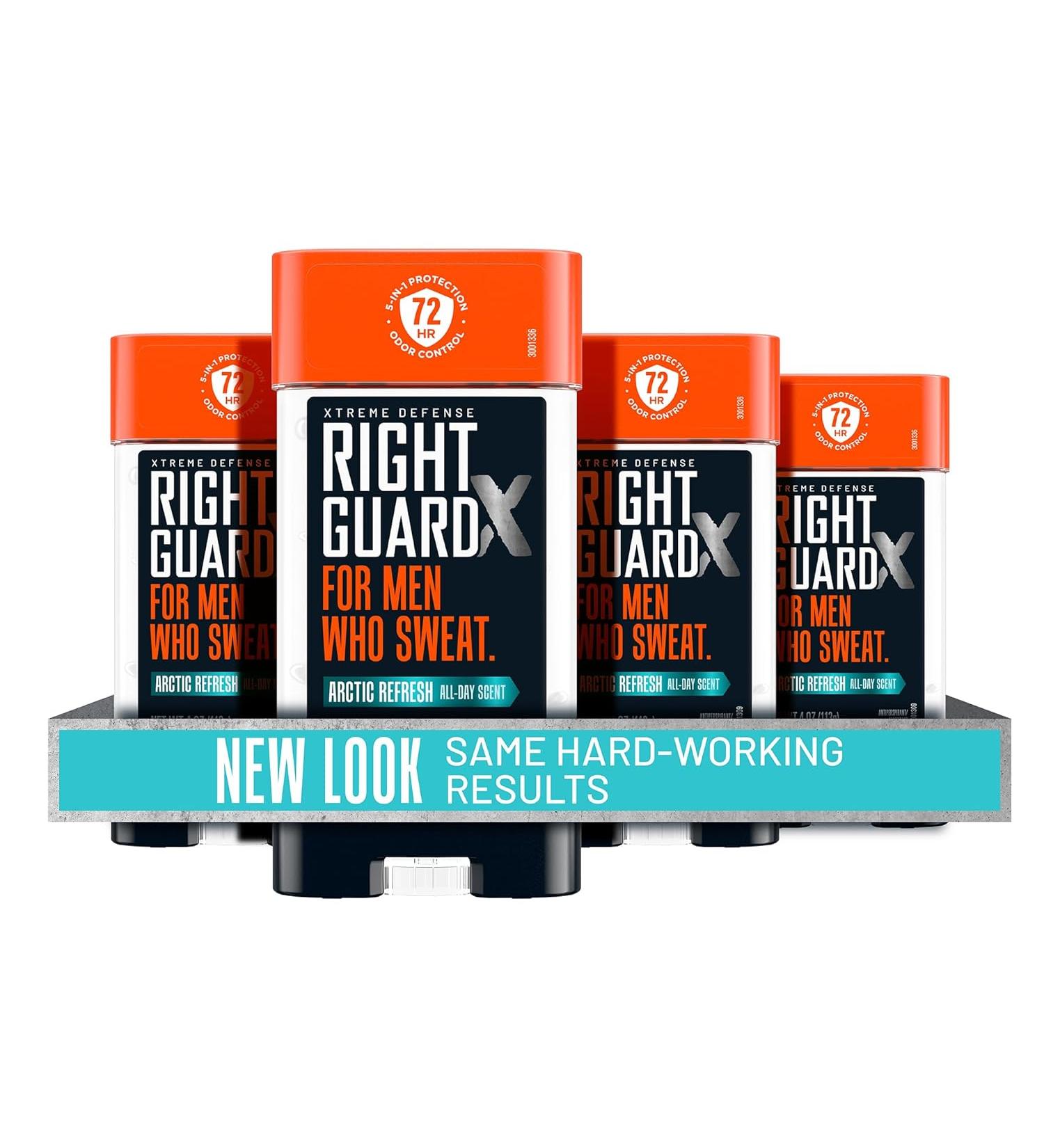 Right Guard Xtreme Defense Antiperspirant Deodorant Gel Arctic Refresh - 4oz (Pack of 4) & 16oz (Pack of 1) - Buy Online on GoSupps.com