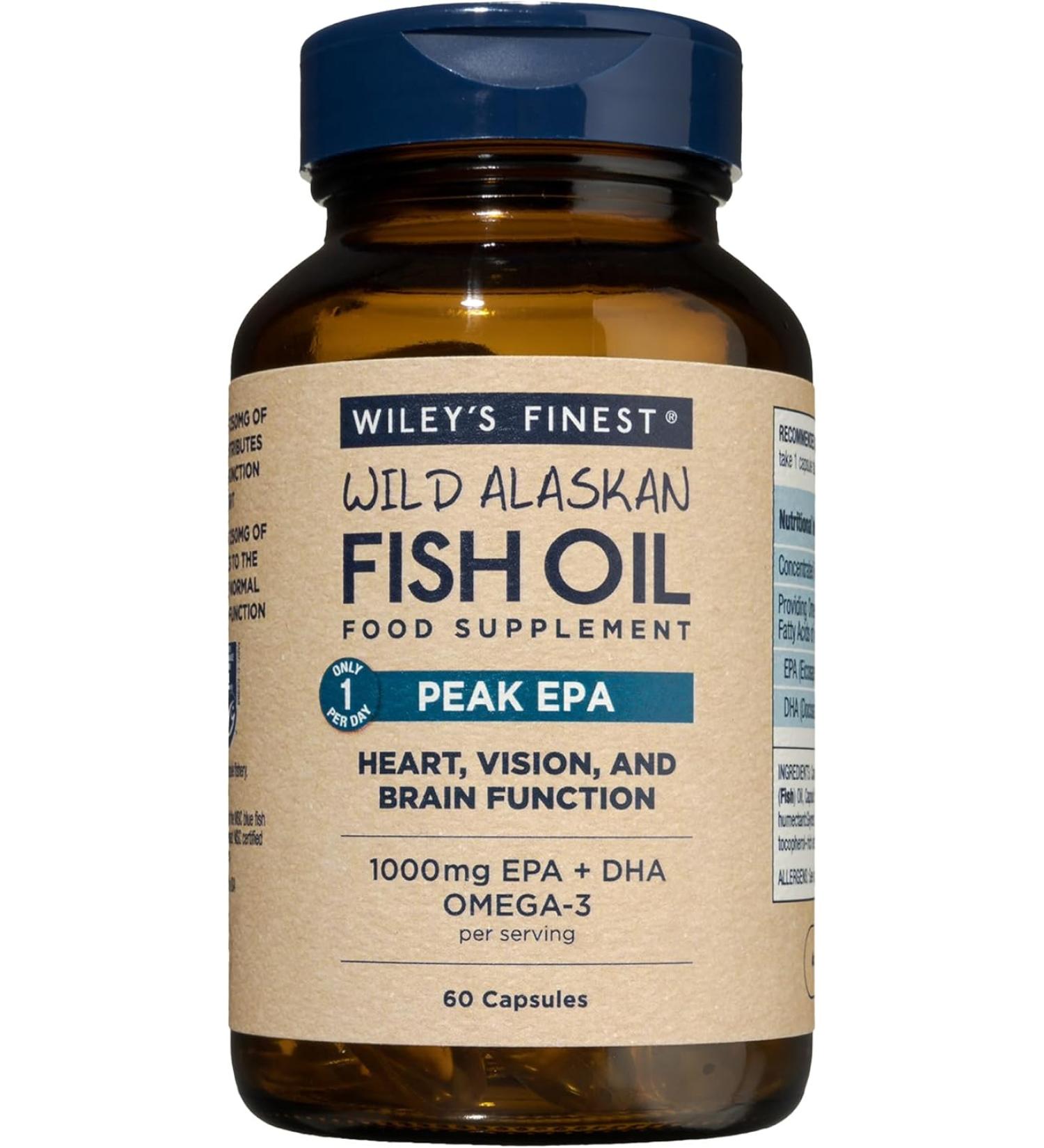 WILEY'S FINEST Peak EPA 60caps - Premium Omega-3 Fish Oil Supplement - Buy Online on GoSupps.com