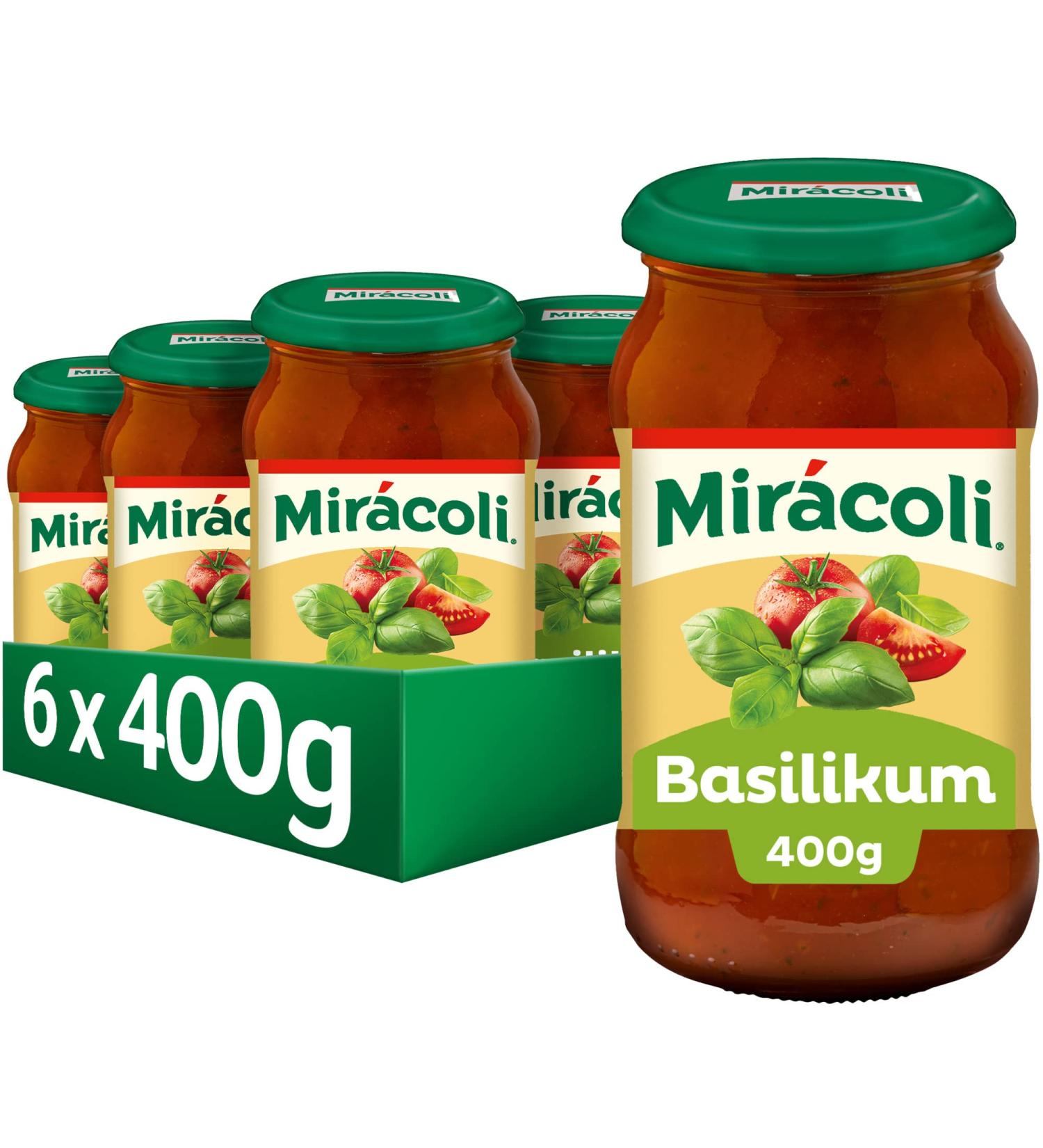 MIR COLI Basil Pasta Sauce - 6 Jars (6 x 400g) | Authentic Italian Flavor for International Shipping - Buy Online on GoSupps.com