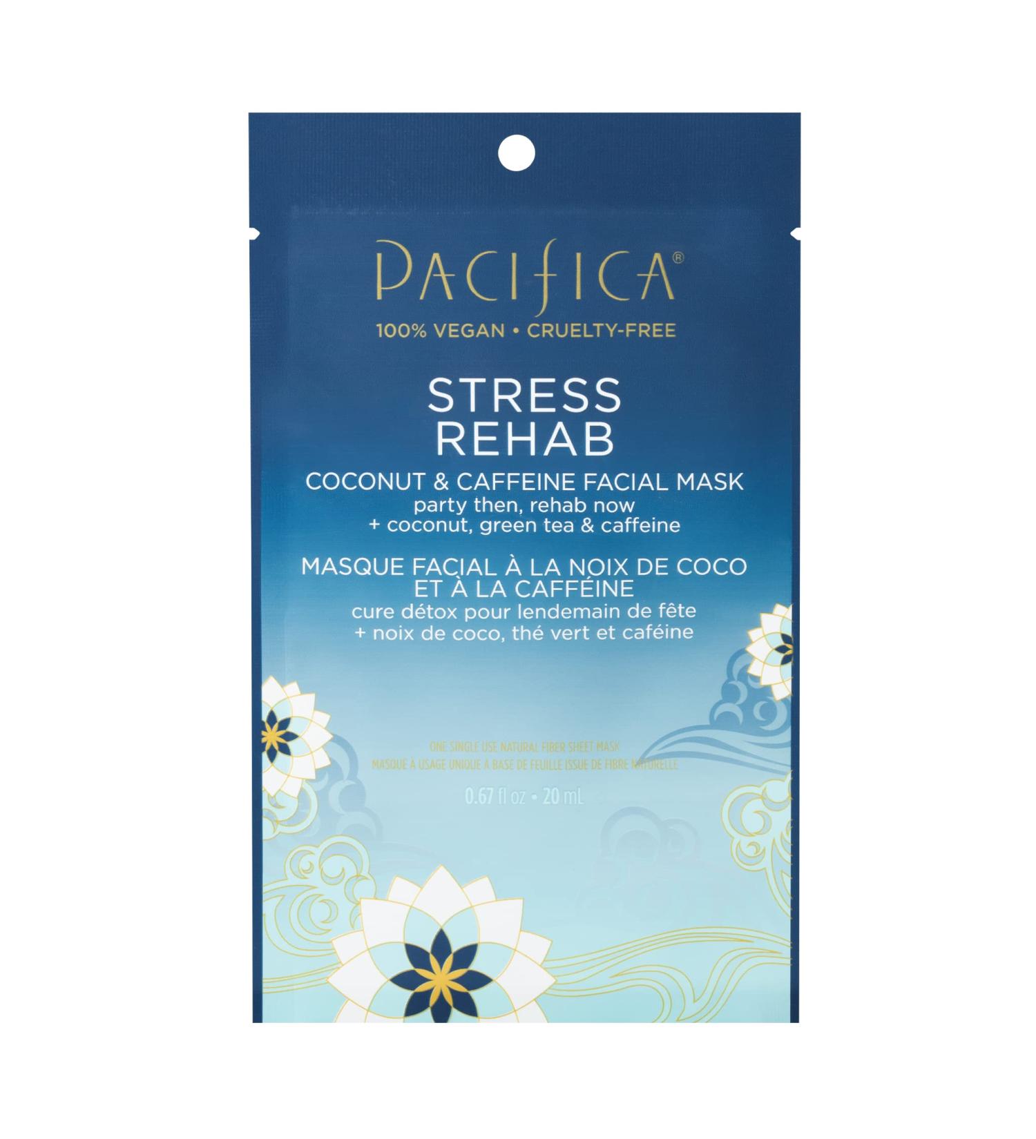 Pacifica Beauty Stress Rehab Coconut & Caffeine Face Mask - De-Stress, Reduce Puffiness & Redness - Green Tea, Vegan - For All Skin Types - Buy Online on GoSupps.com