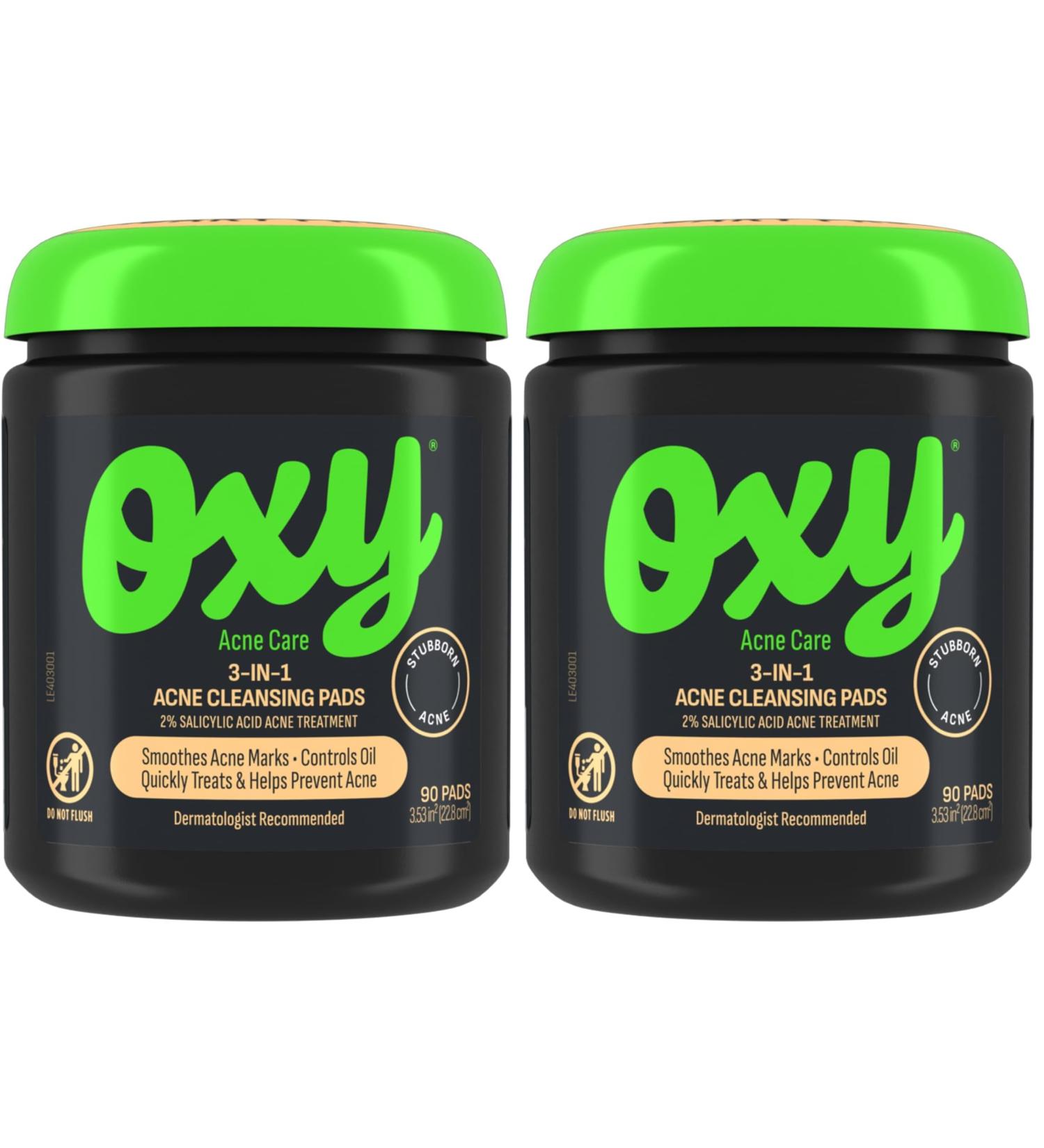 Oxy Maximum Action 3-In-1 Treatment Pads 90 Count Packaging may vary (Pack of 2) 90 Count (Pack of 2) - Buy Online on GoSupps.com