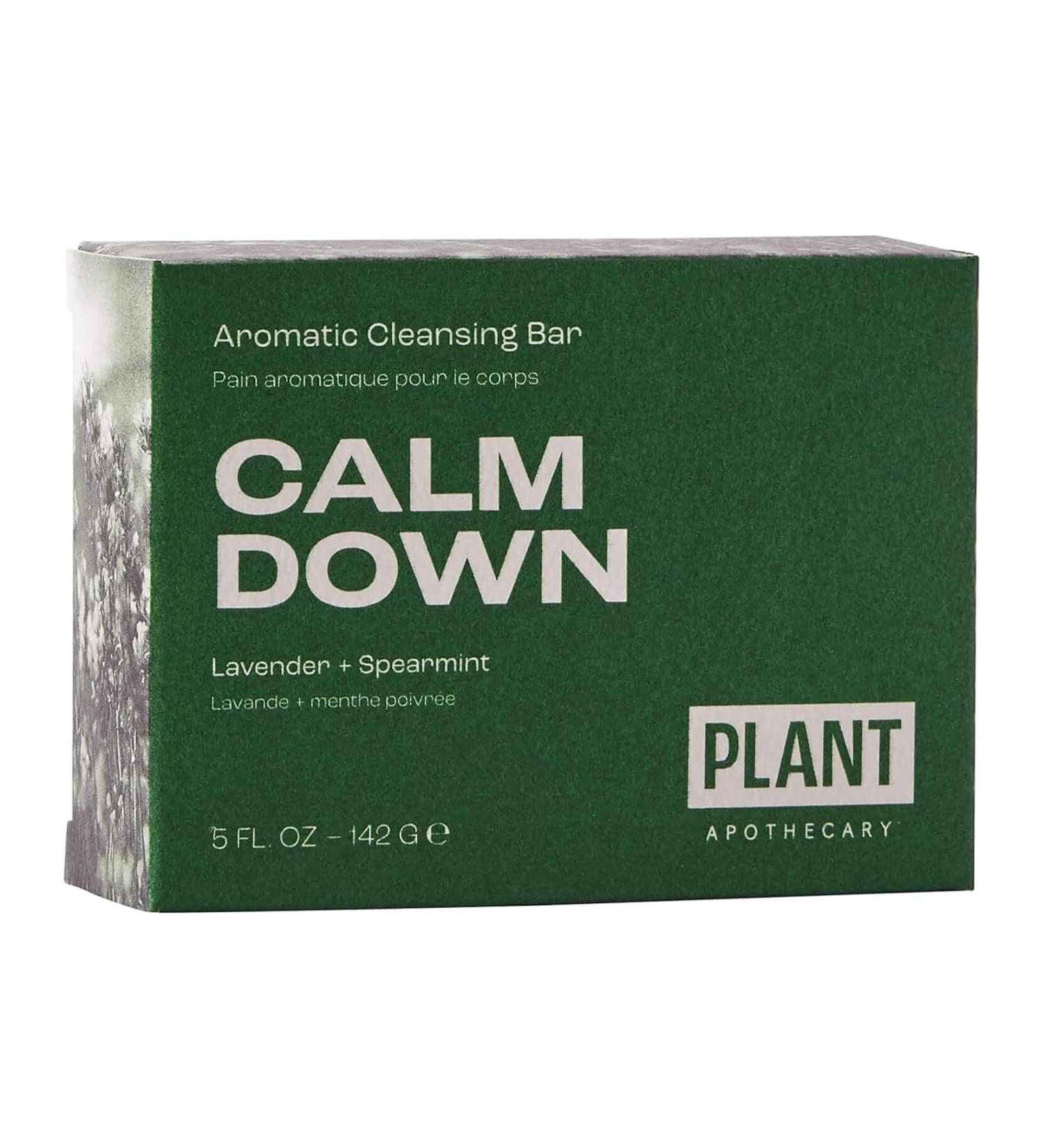 Plant Apothecary Calm Down Moisturizing Shea Butter Soap for Damaged and Dry Skin - Body Soap Bar with Spearmint and Lavender - Natural Ingredients - 5 oz - Buy Online on GoSupps.com