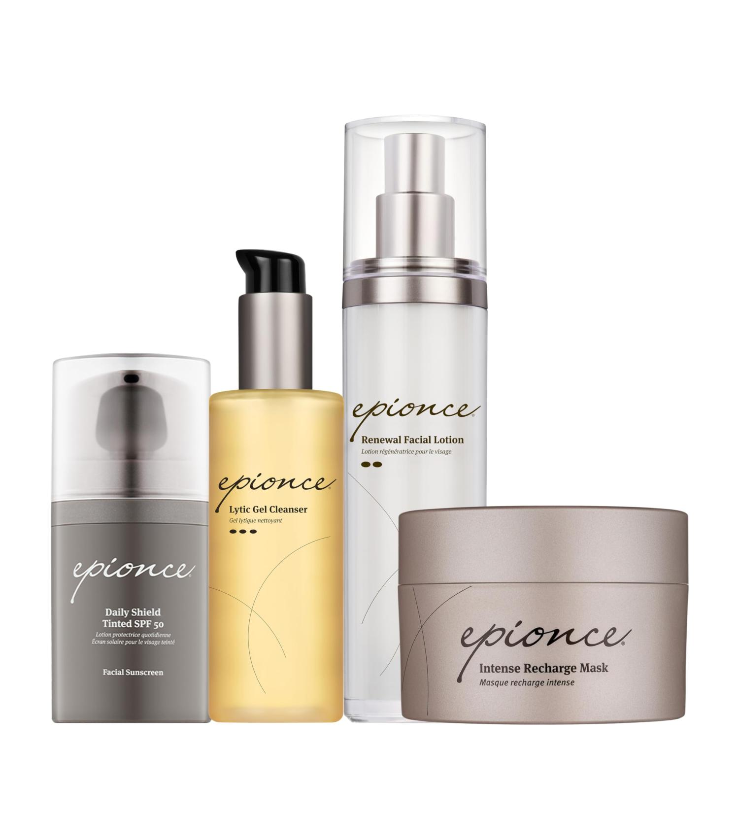 Epionce 4-Step Anti-Aging Routine with Cleanser Moisturizer Face Mask & Tinted SPF - Buy Online on GoSupps.com
