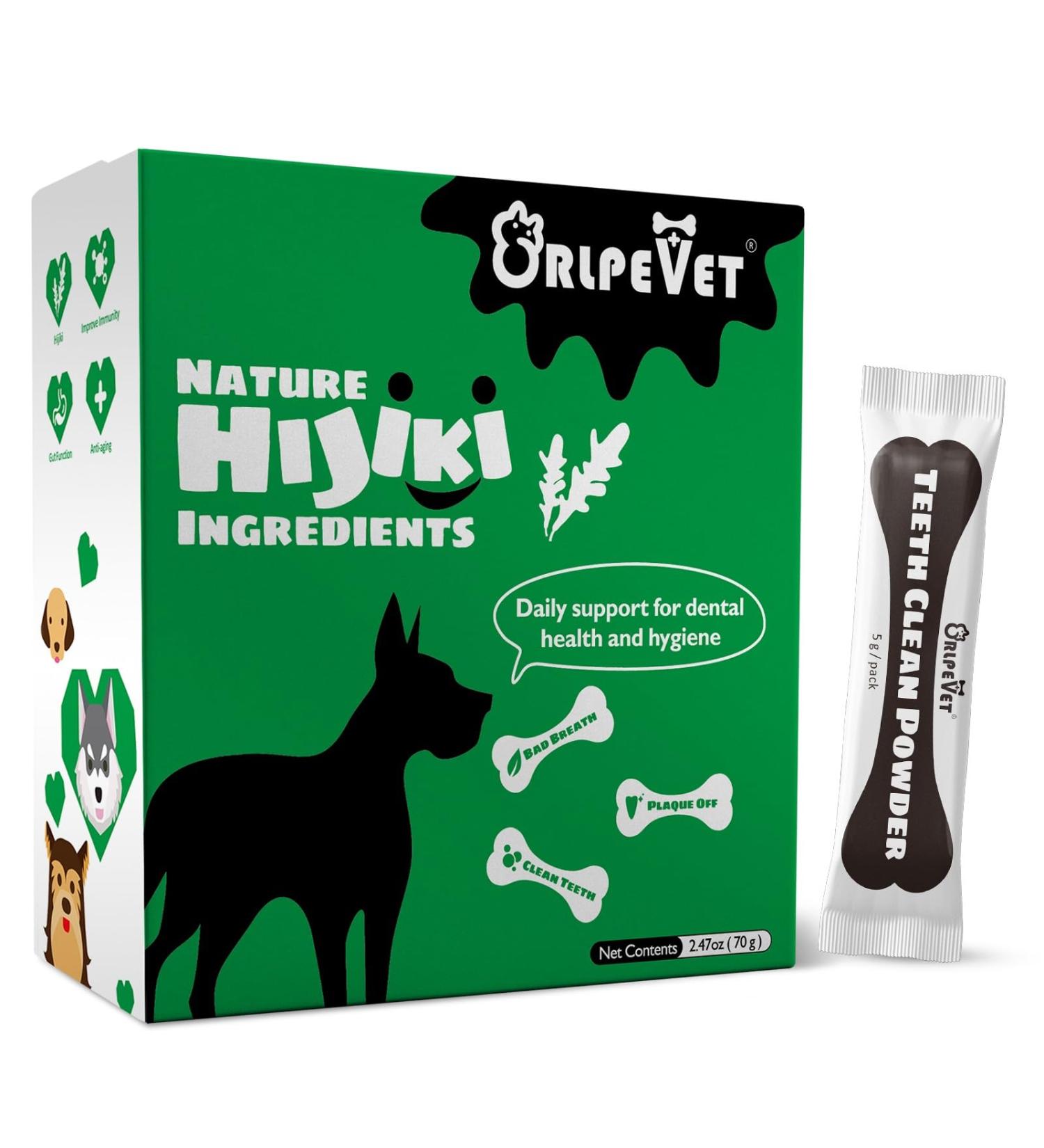 Orlpevet Dog Dental Powder Dog Breath Freshener New generation dog toothpaste dog teeth cleaning powder Reduce Tartar&Plaque off pet dental powder for small medium large dogs 15packs-75g - Buy Online on GoSupps.com