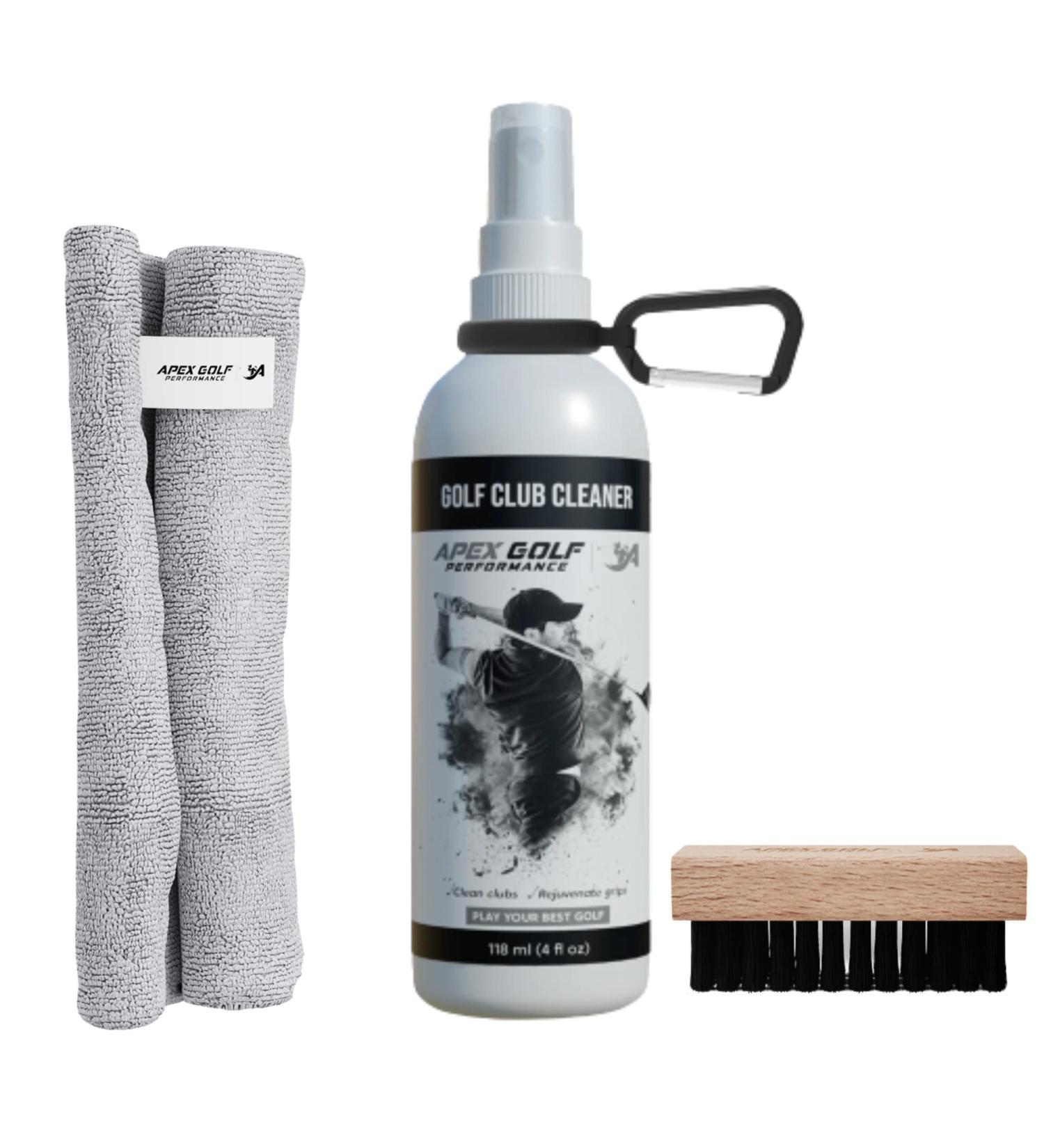Golf Club Cleaner and Brush Set - 236ml, Iron and Groove Cleaning Kit | Ideal Golf Stocking Stuffers - Buy Online on GoSupps.com
