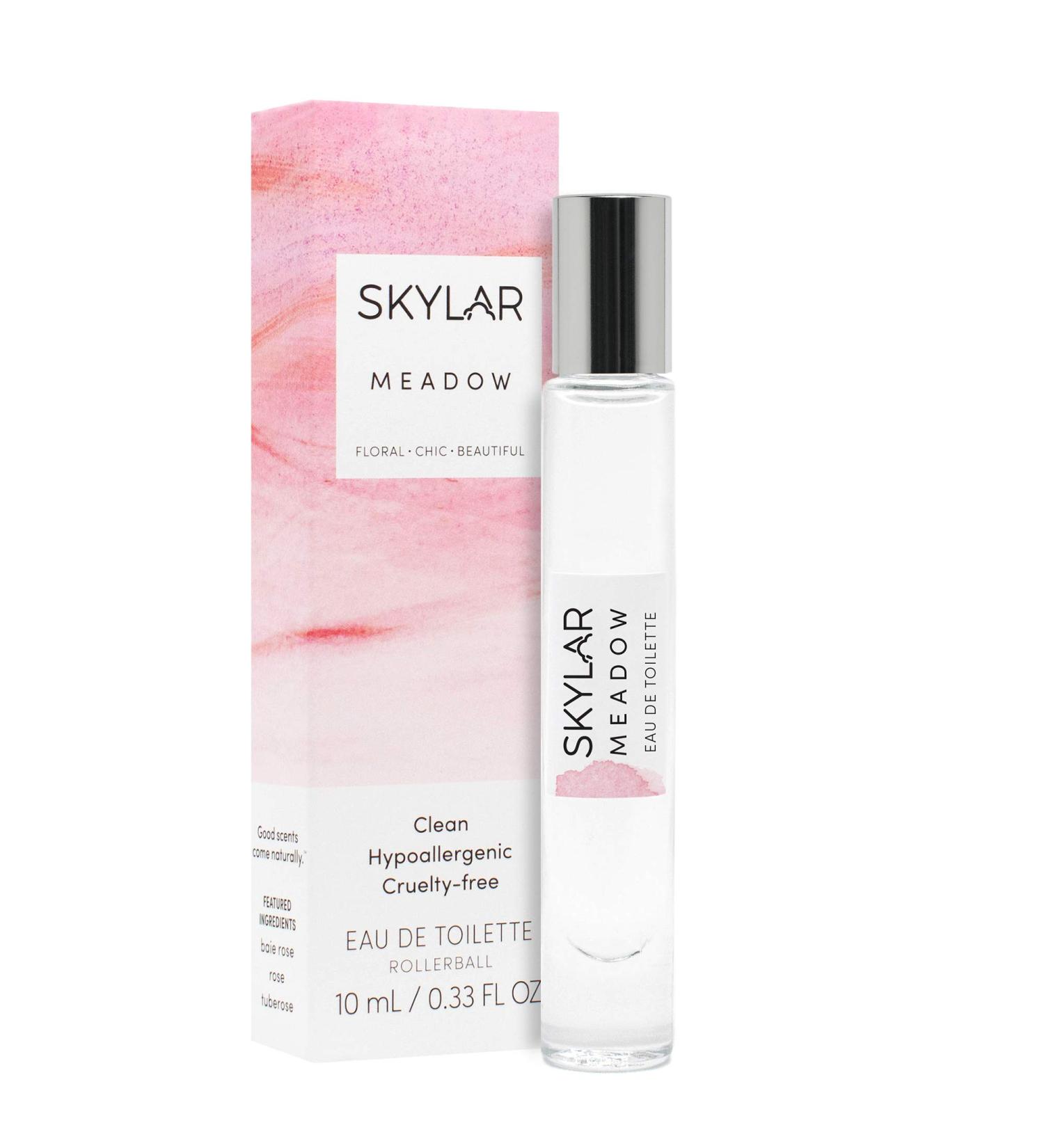 Meadow Perfume By Skylar - Travel-Sized Rollerball - Paraben-Free Phthalate-Free Vegan and Cruelty-Free Fragrance - Floral Chic Beautiful - With Notes of Rose and Tuberose (10mL / 0.33 fl oz) - Buy Online on GoSupps.com