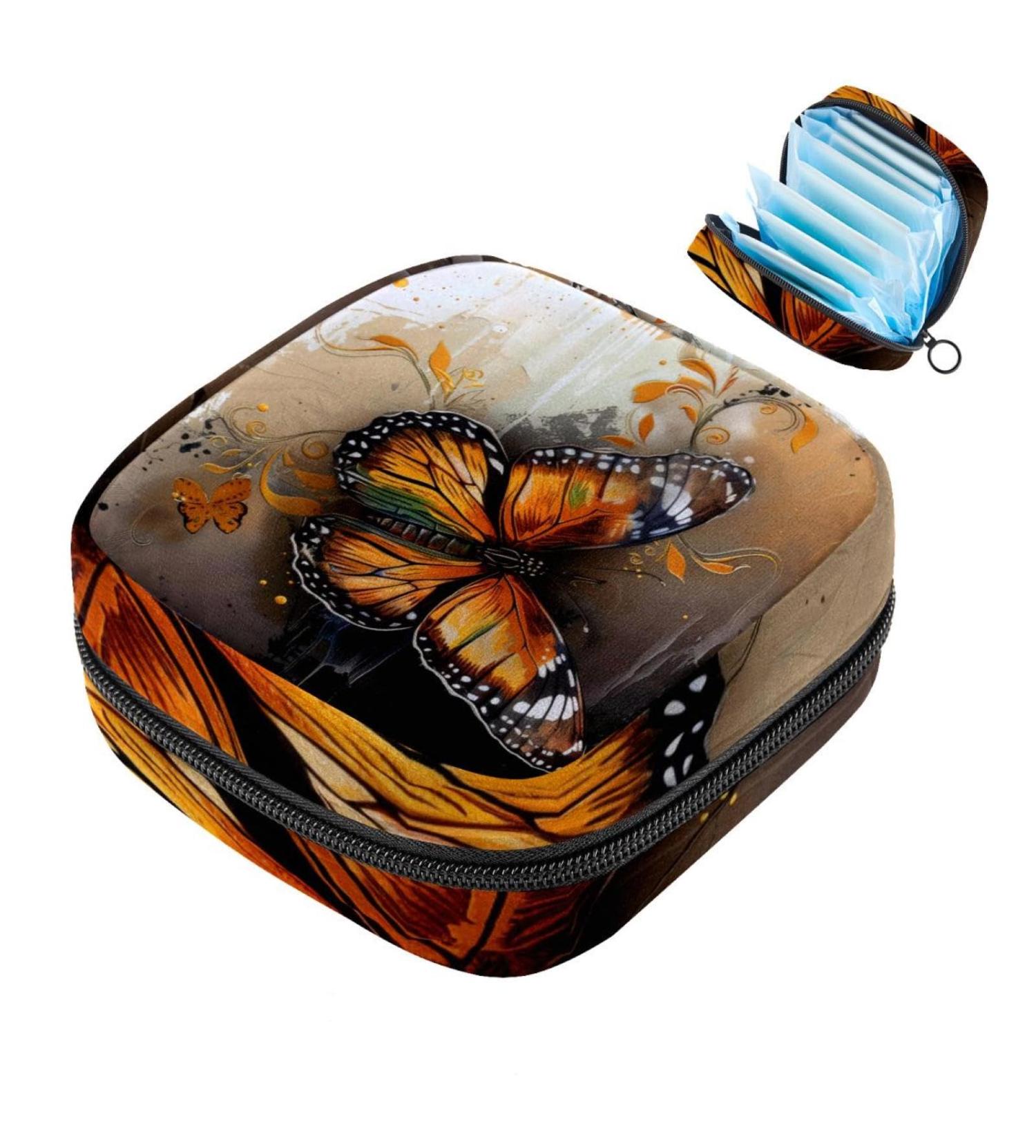 Colorful Monkey Watercolor Storage Bags for Women's Bandages - Portable & Trendy Menstrual Cup Storage for Teens & Girls - Buy Online on GoSupps.com