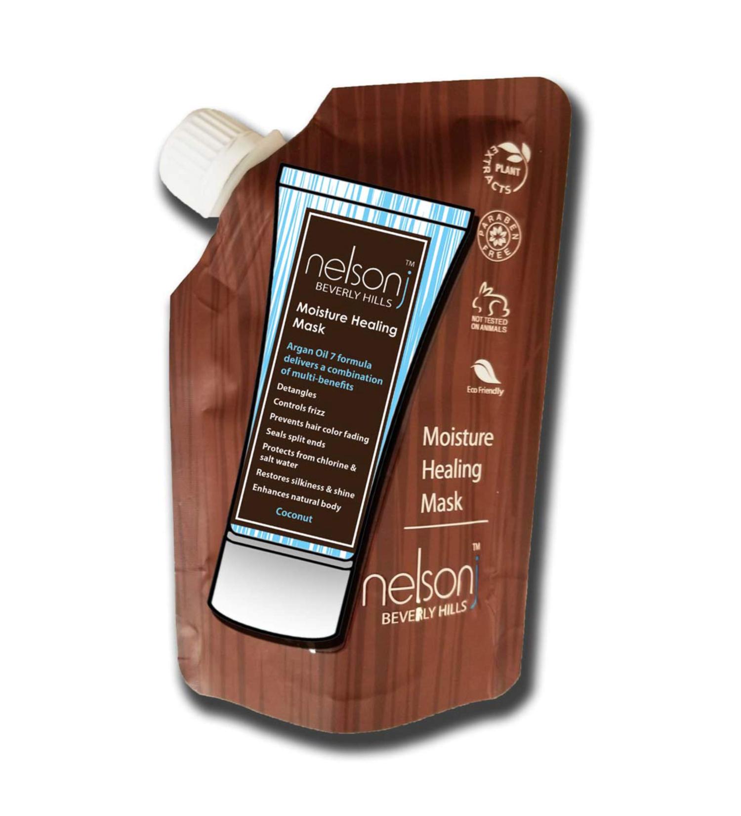 Nelson j Beverly Hills Moisture Healing Mask 3.4oz - Hydrating Hair Treatment - Buy Online on GoSupps.com