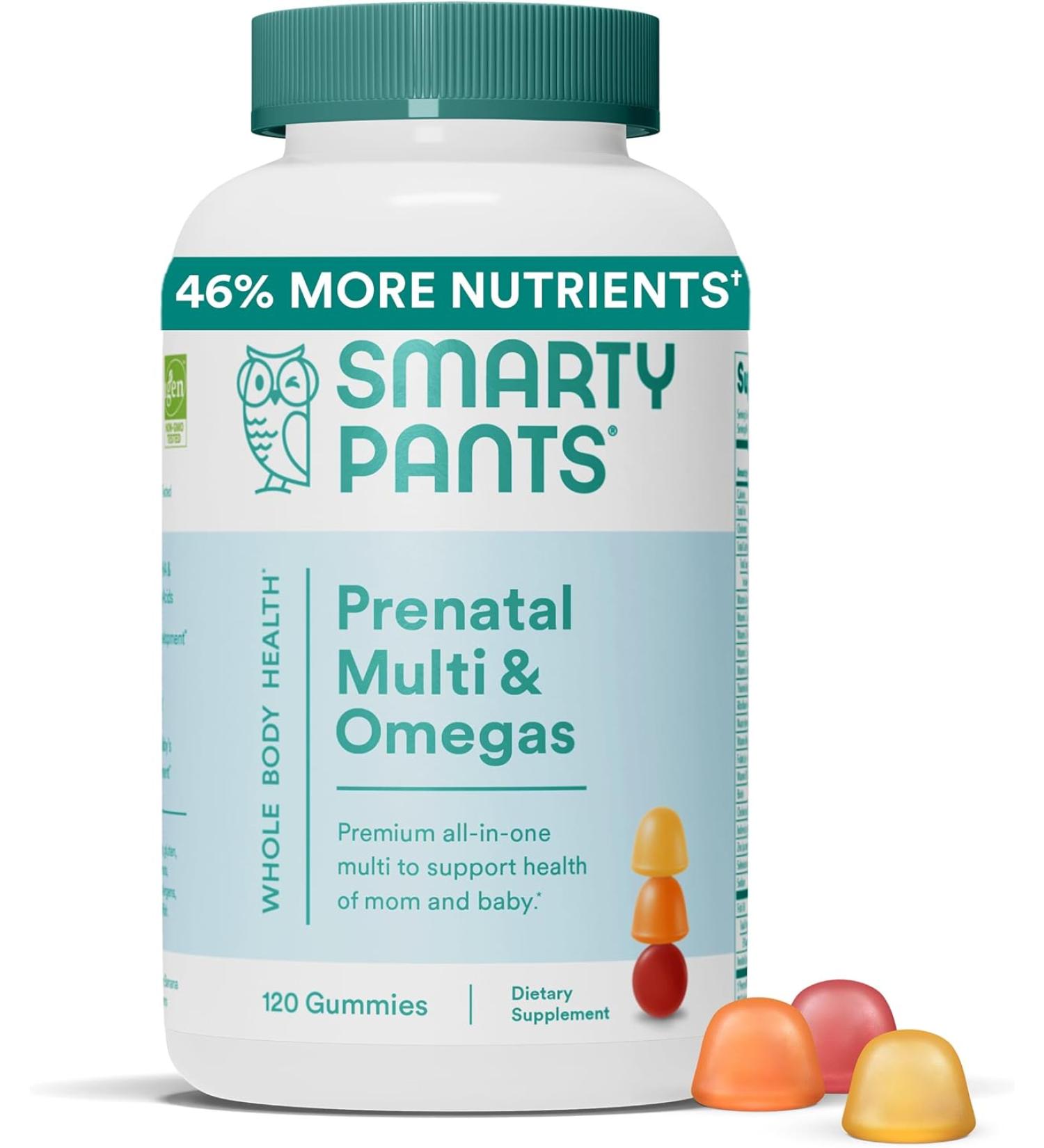 SmartyPants Prenatal Vitamins for Women - Omega 3, Multivitamin Gummies, 120 Count - Buy Online on GoSupps.com
