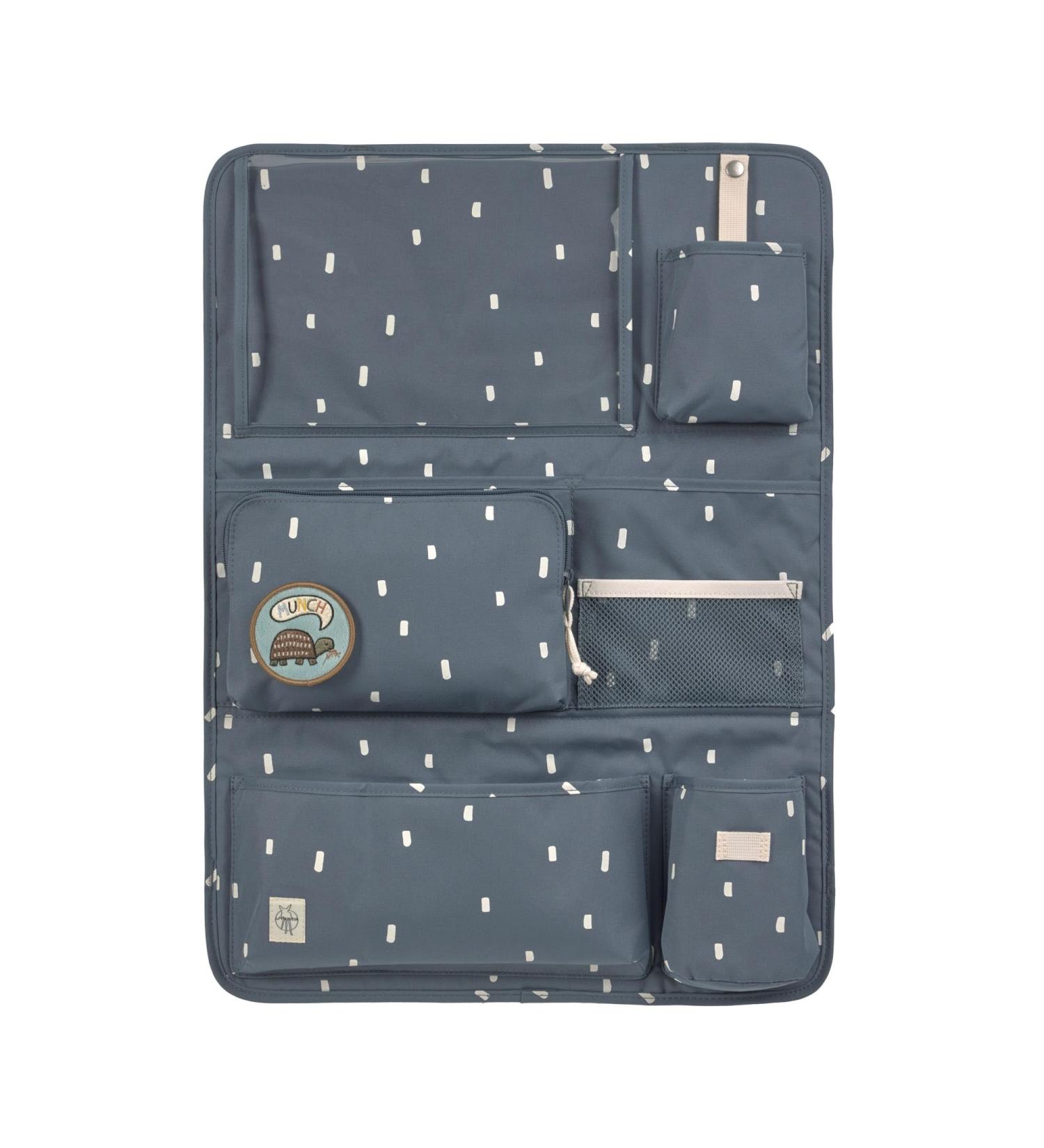 Premium Casual Auto Organizer - Rear Seat Car Organizer (60 cm) | Happy Prints Dark Blue for Smart Storage - Buy Online on GoSupps.com
