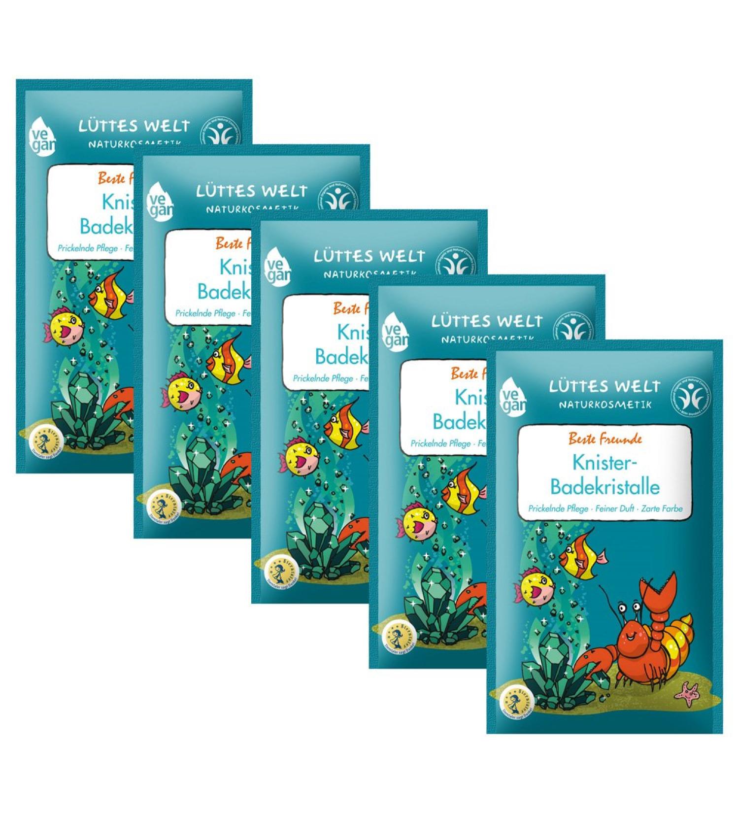 Crackling bath crystals "Best Friends" 5x 80 g