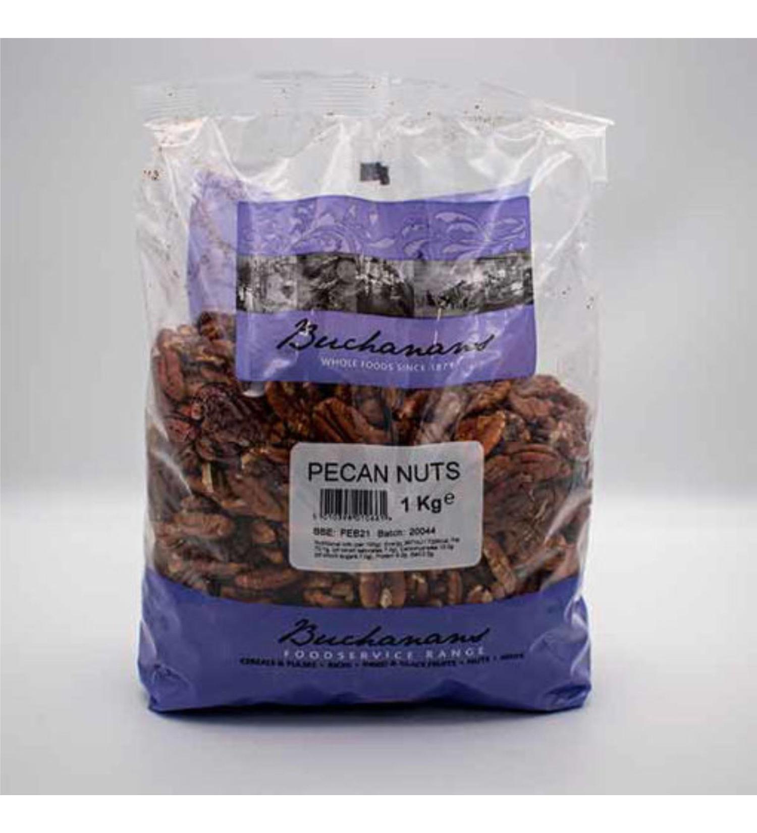 Pecan Nuts 1kg. Resturant Quality.Pecan nuts.A sweet nuttiness to be used in puddings and all things sweet. great roasted and caramel flavours like Maple Syrup and Coffee