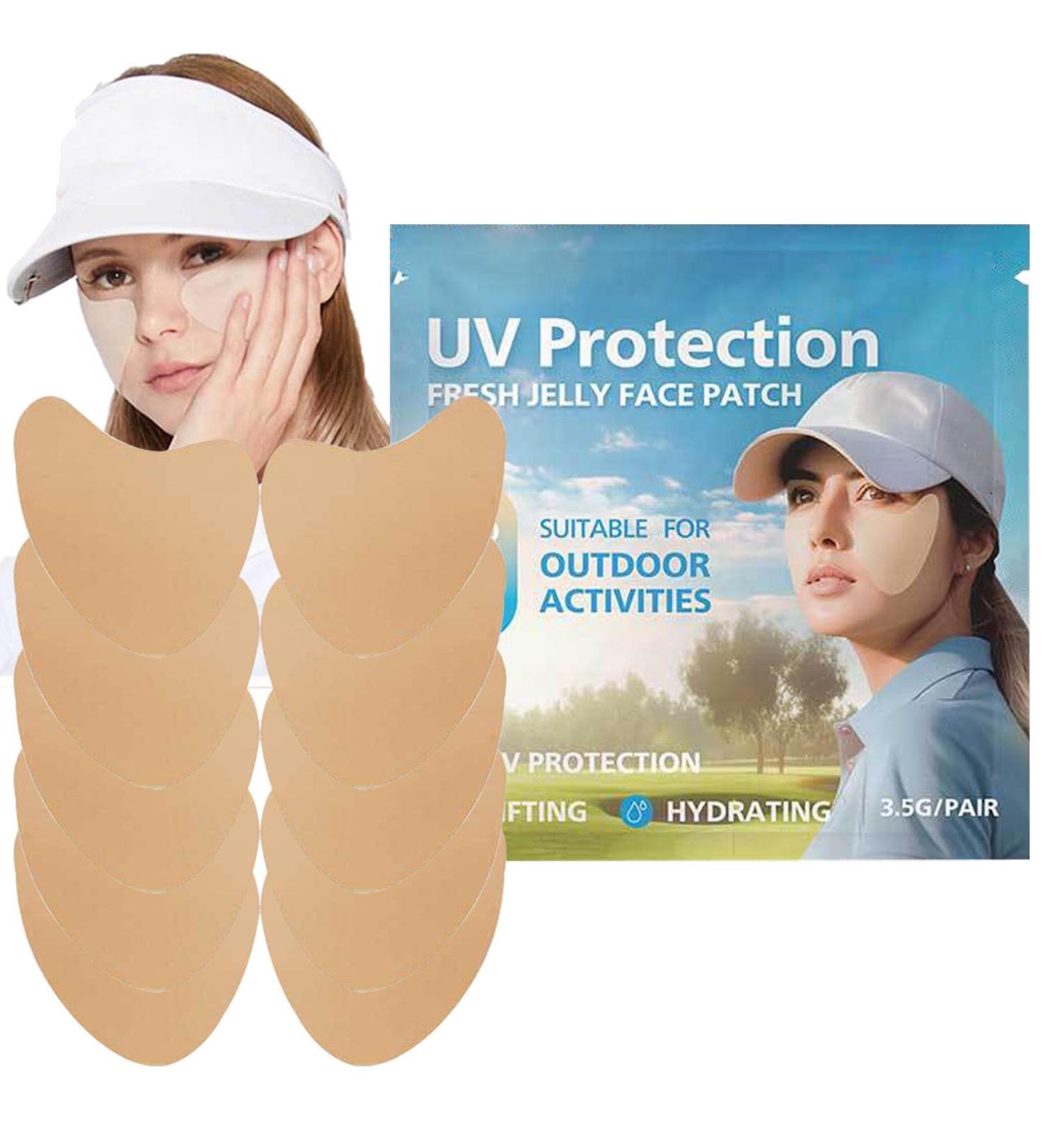 Fellflying Golf Face Patch | 5pair Facial Sunscreen Patch - UV Protection Outdoor Shield Facial Sunscreen Patch Portable Clear Face Patch for Fishing Golfers Hiking - Buy Online on GoSupps.com