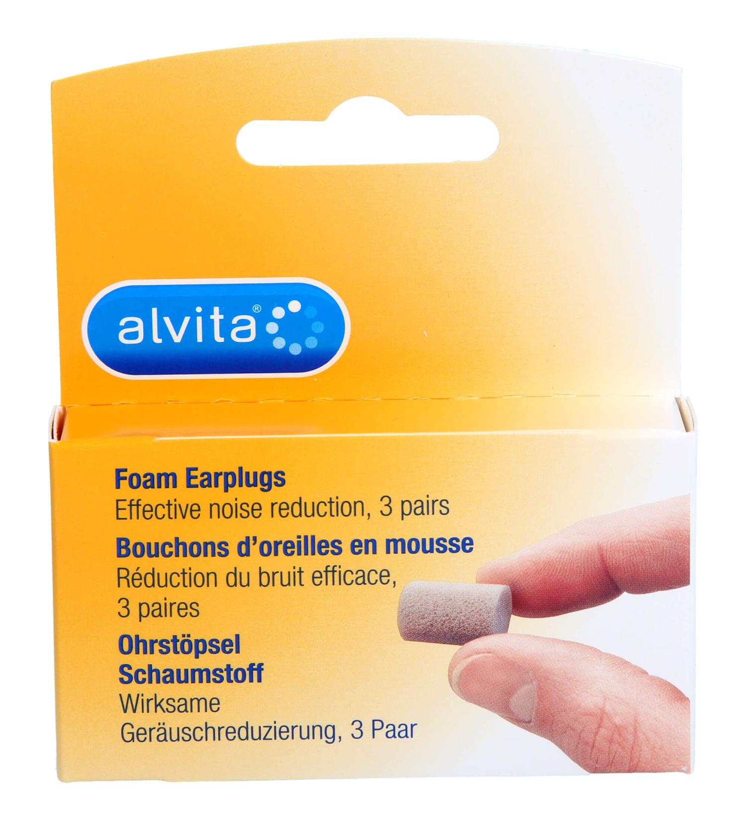 Alvita Foam Earplugs (6 Pairs) - Ultimate Comfort & Noise Reduction for Sleep Travel & Work - Buy Online Internationally - Buy Online on GoSupps.com