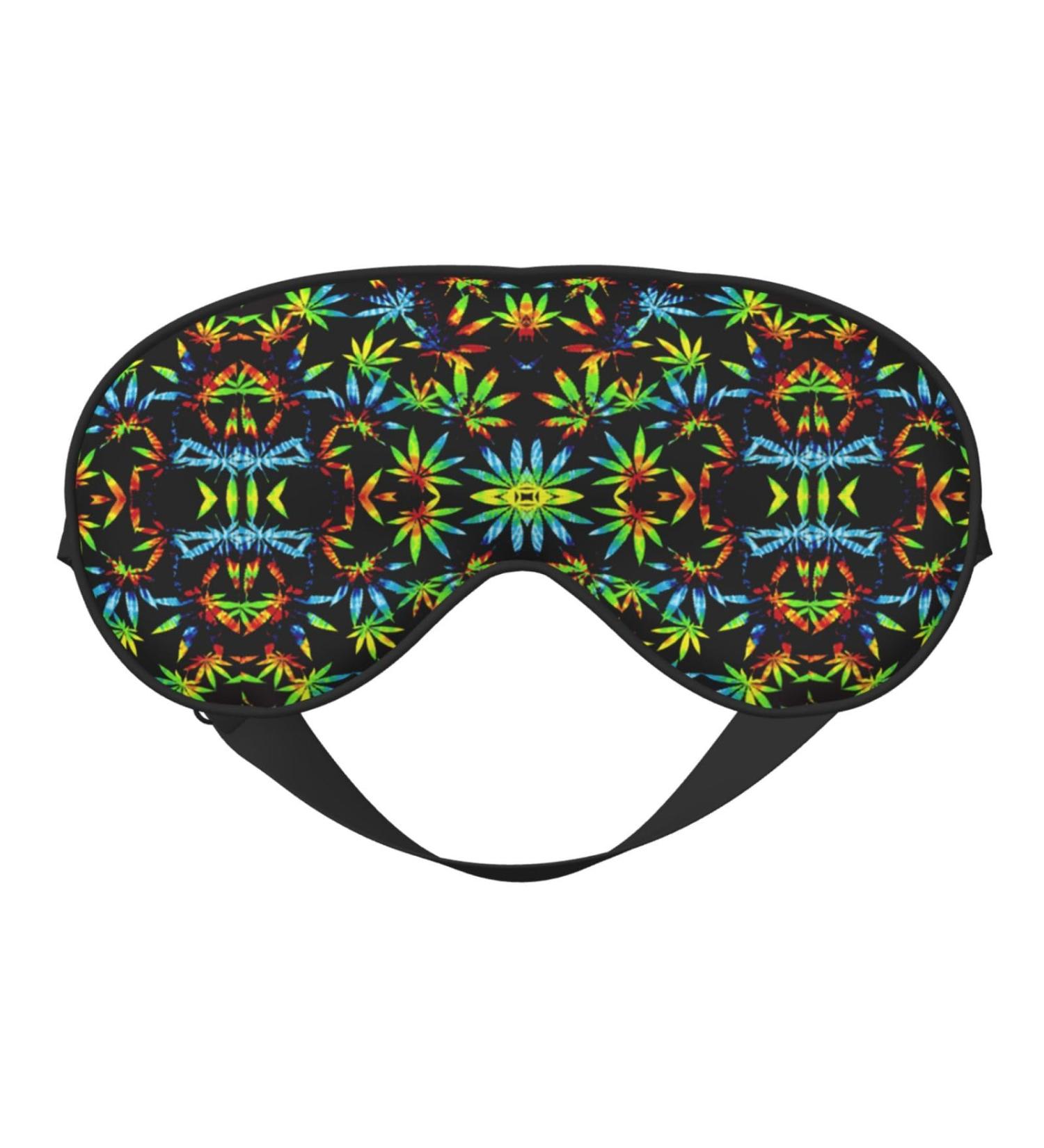 Double-Sided Tie-Dye Pot Leaf Eye Mask | Unisex Sleep Shade & Cover for Comfortable Nights - Buy Online on GoSupps.com