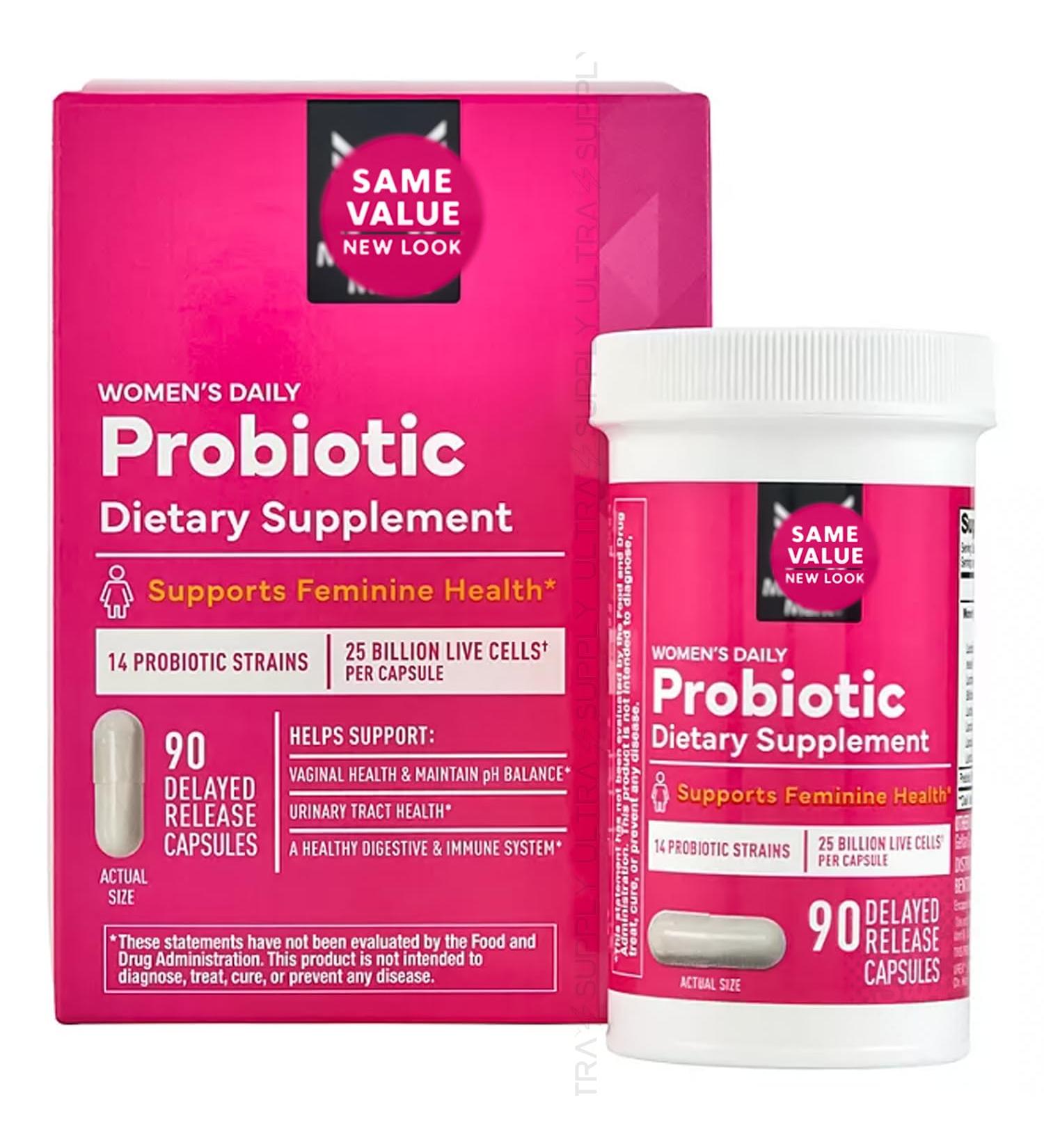 Members Mark Women's Probiotic 25 Billion CFU 14 Strains Delayed Release Capsules 90 Count - Buy Online on GoSupps.com
