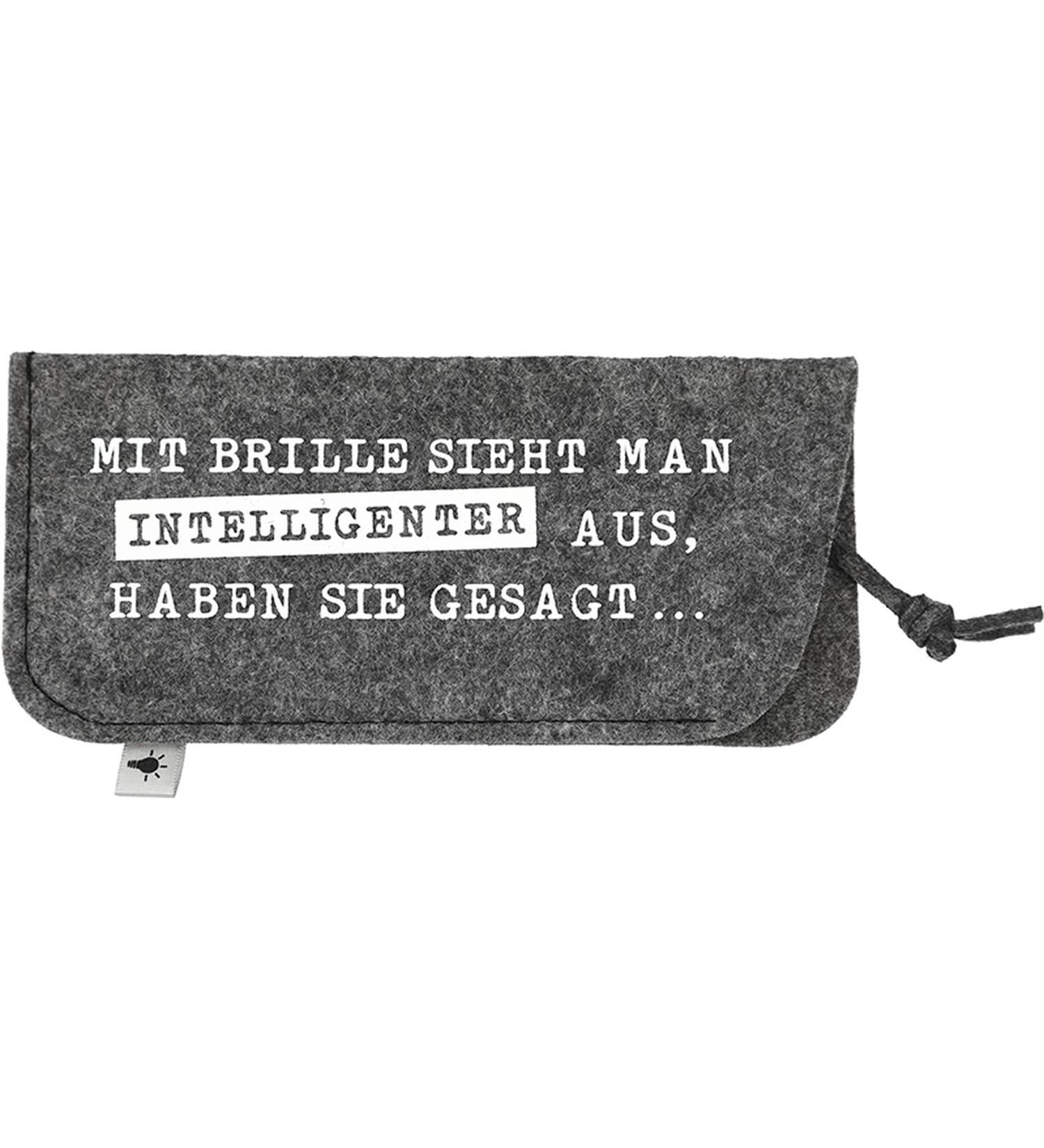 Buy Depesche 11838-048 Anthracite Felt Glasses Case - 'With Glasses You Look More Intelligent' | International Shipping - Buy Online on GoSupps.com